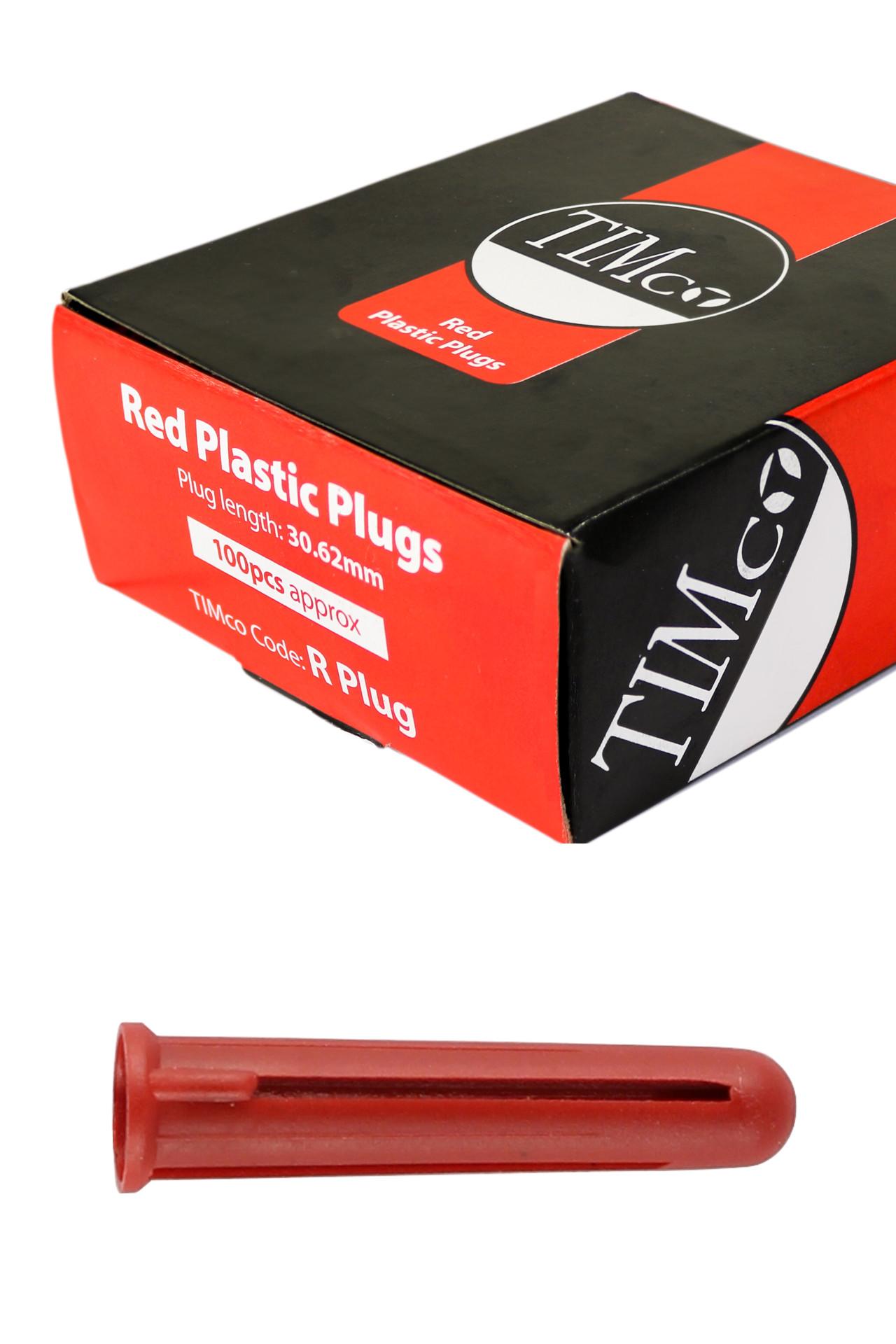 30mm Plastic Plugs - Red