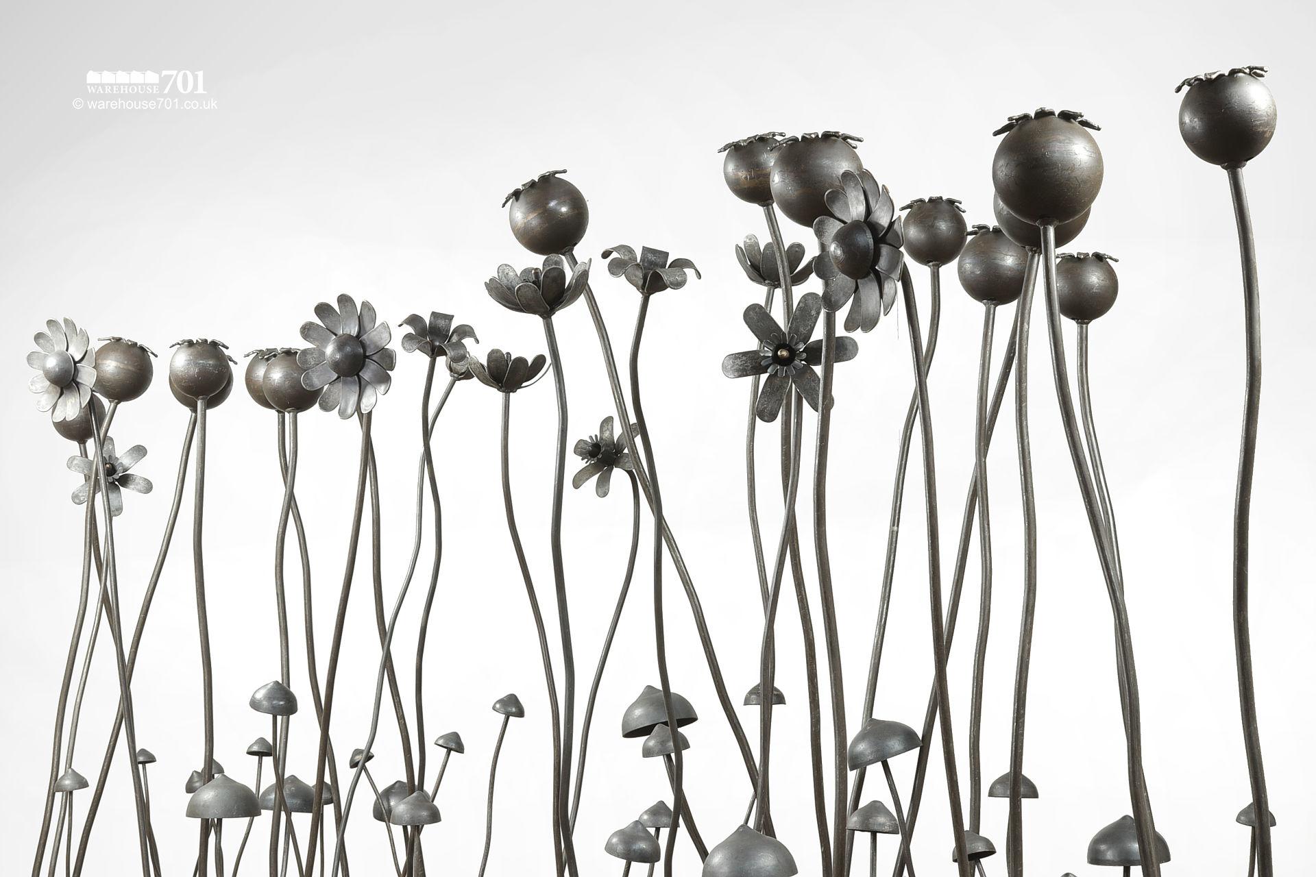 NEW Full Sized Sculptured Hand Made Metal Flowers and Fungi #2
