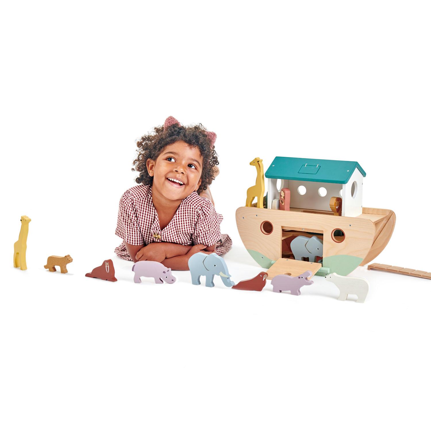 New Noah's Ark with 10 Pairs of Wooden Animals #2