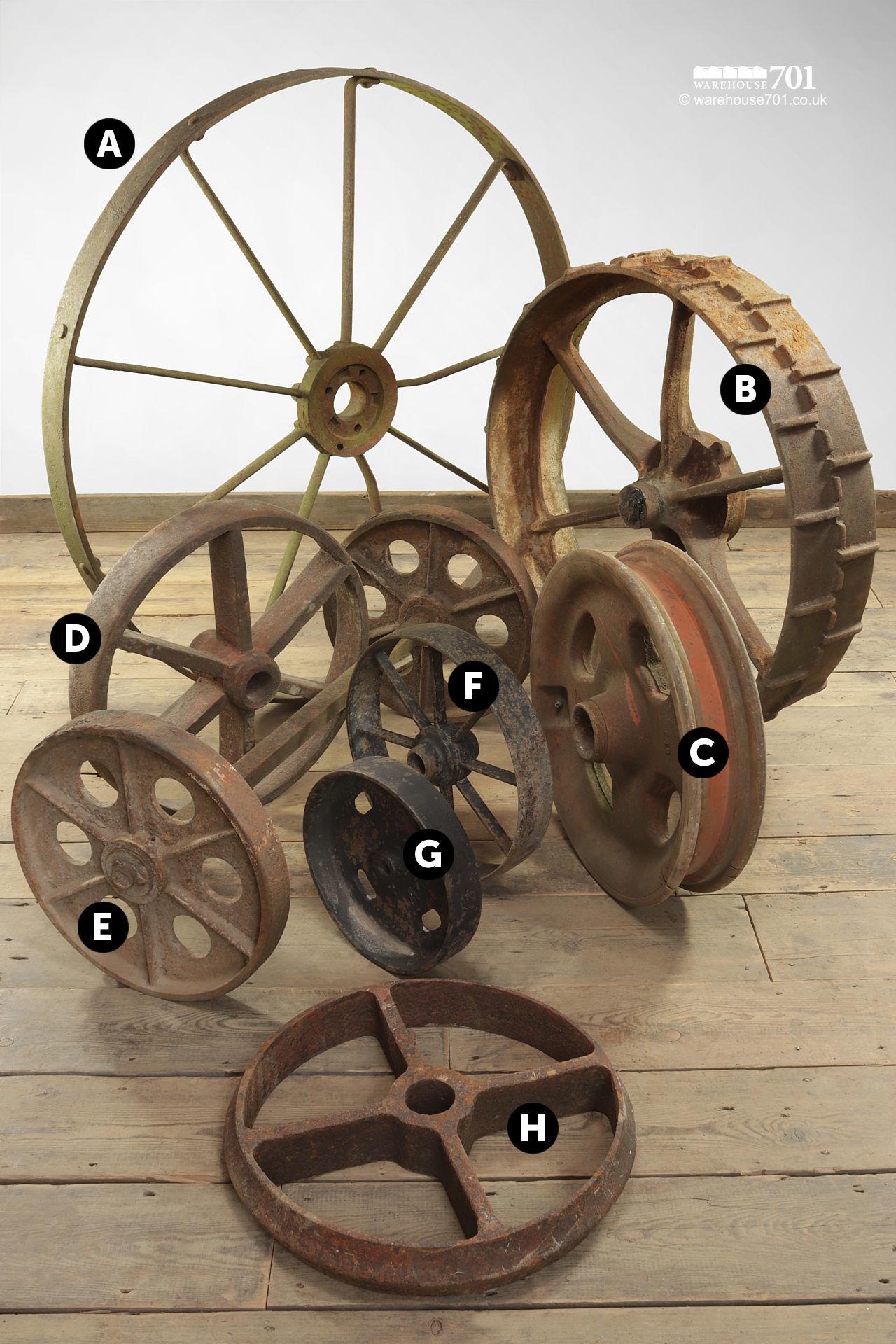 Cast and Wrought Iron Industrial and Agricultural Wheels