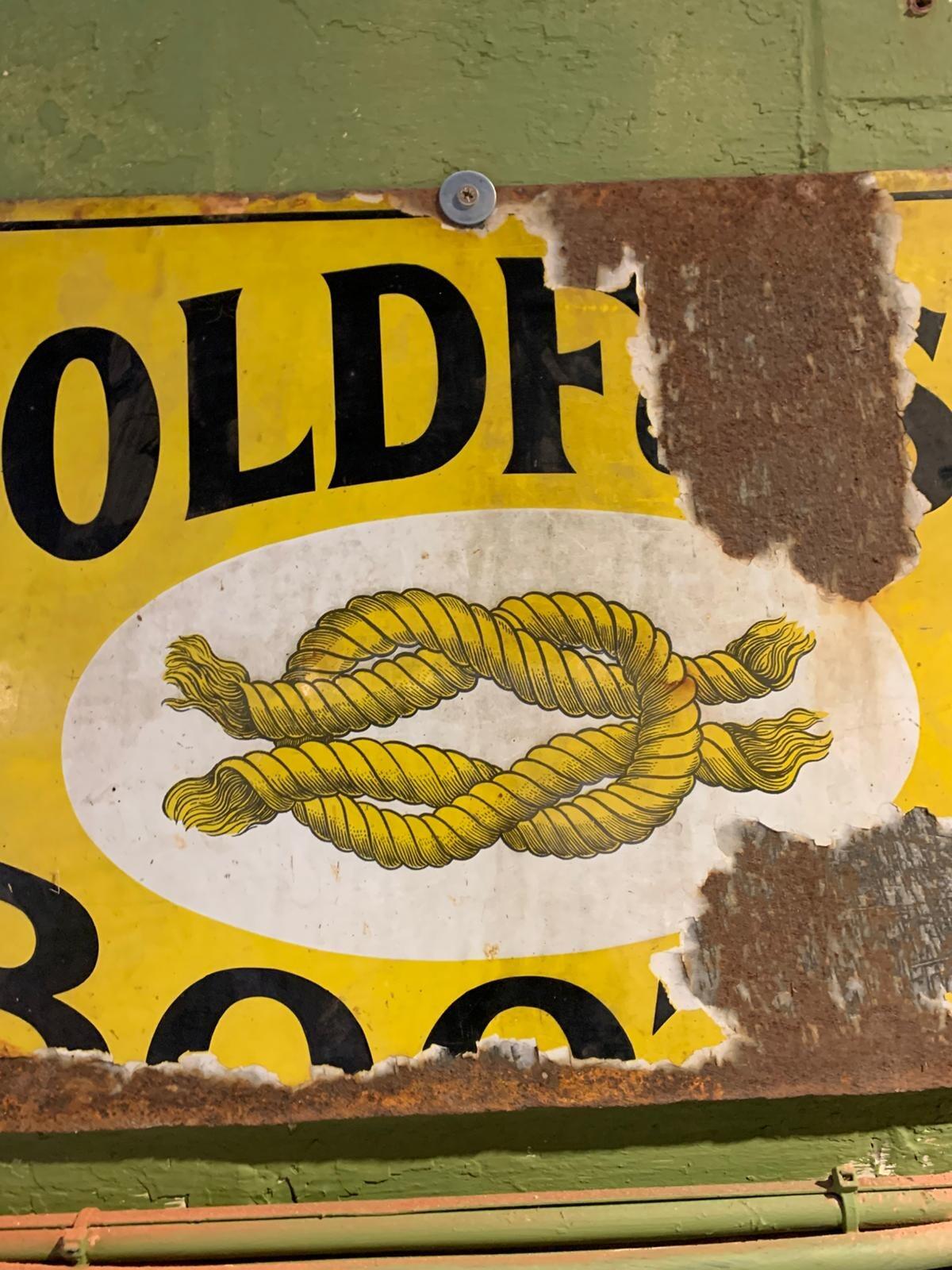 Metal Holdfast boots sign