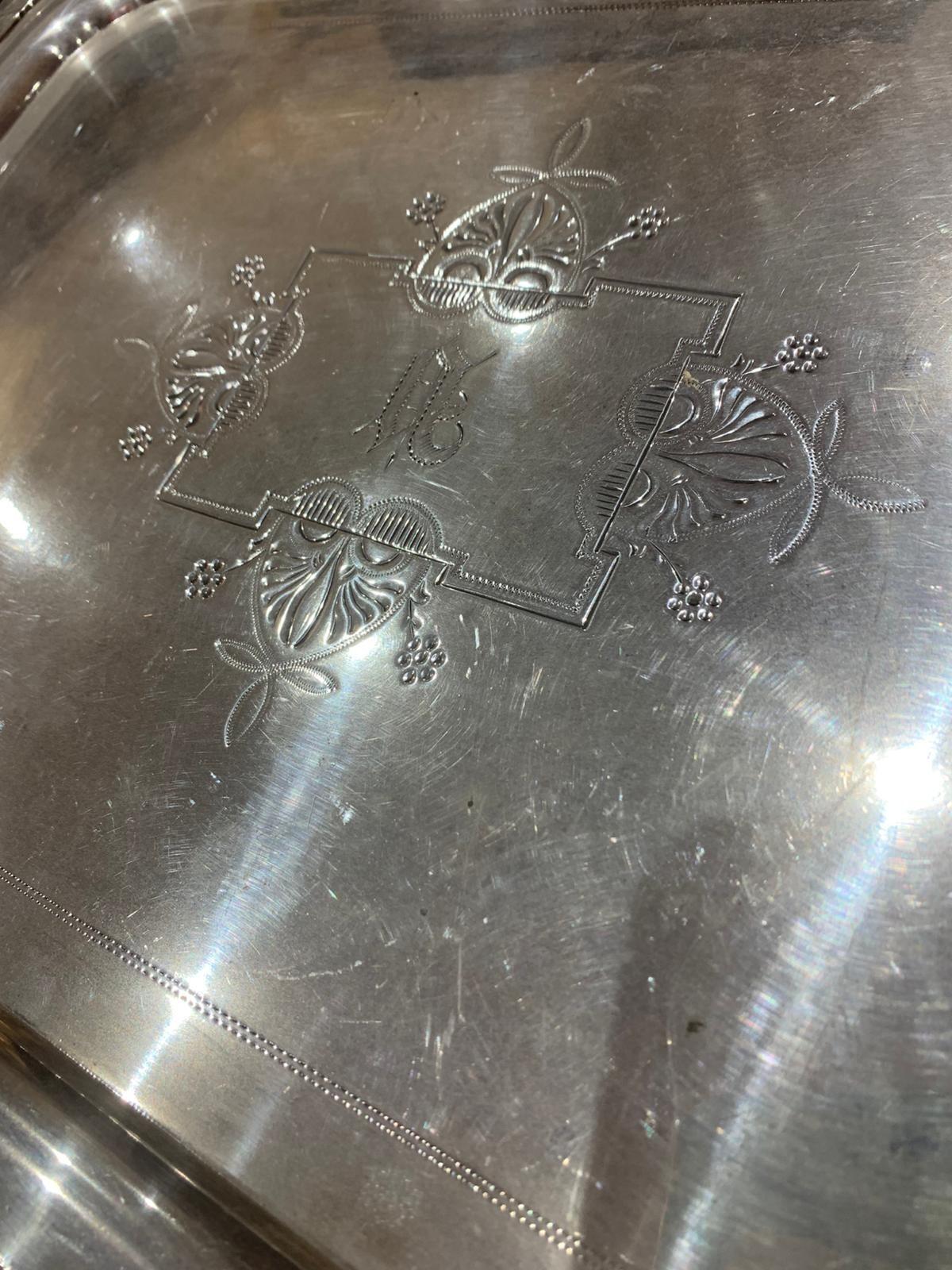 Aesthetic silver plate tray