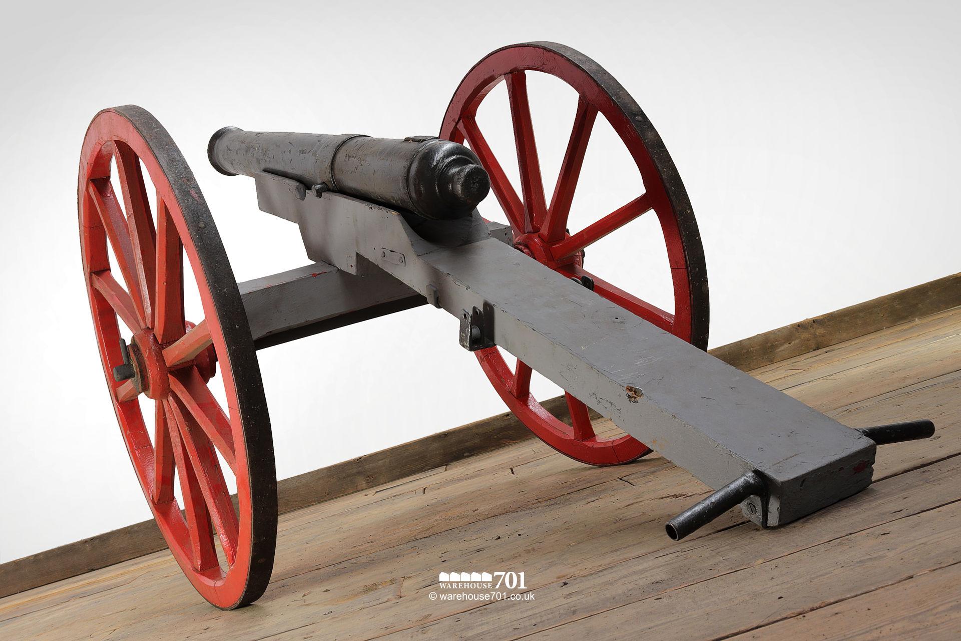 Fabulous Vintage Wooden Replica Cannon #5