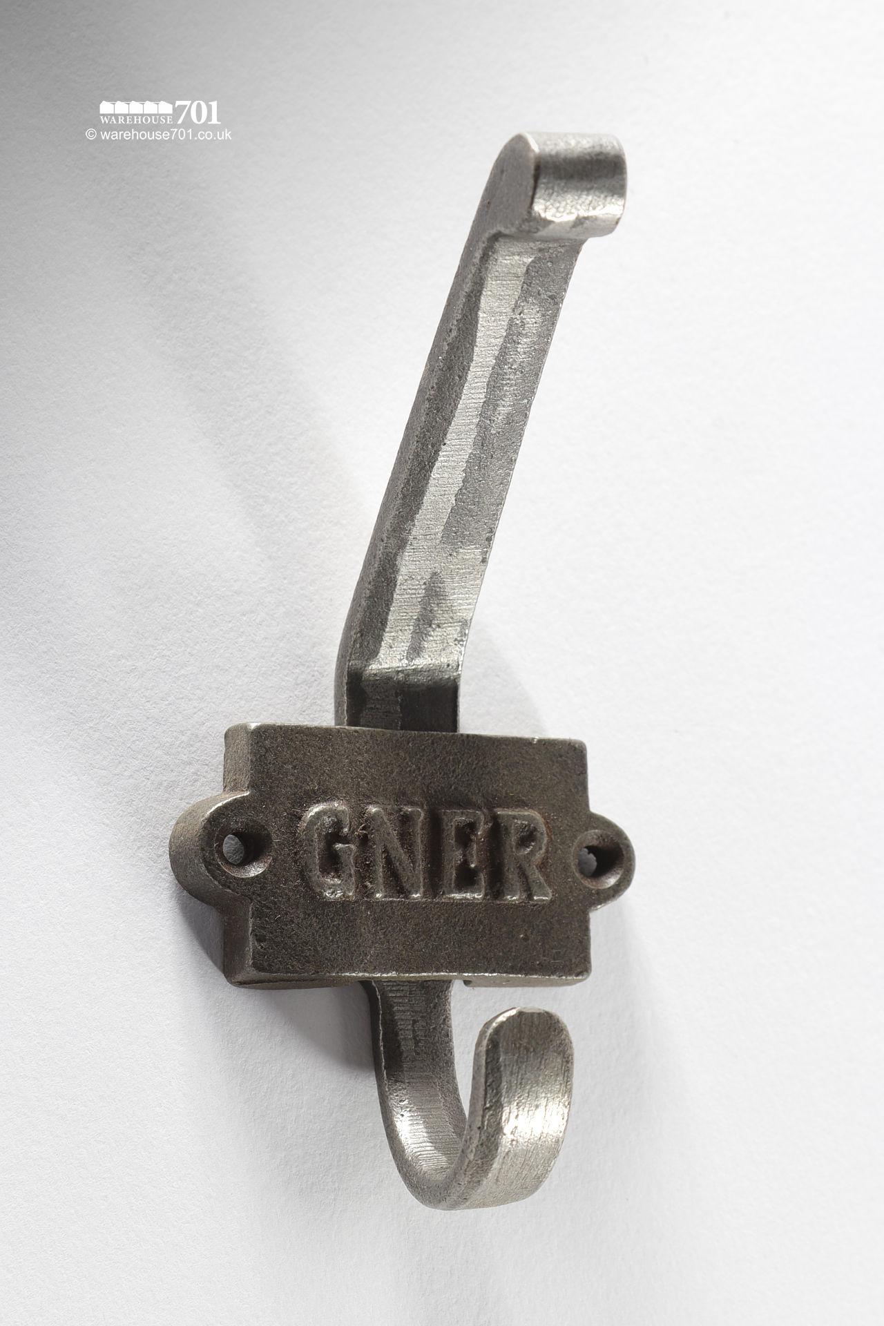 New Cast Iron Double Coat Hook with GNER Plaque or Plate