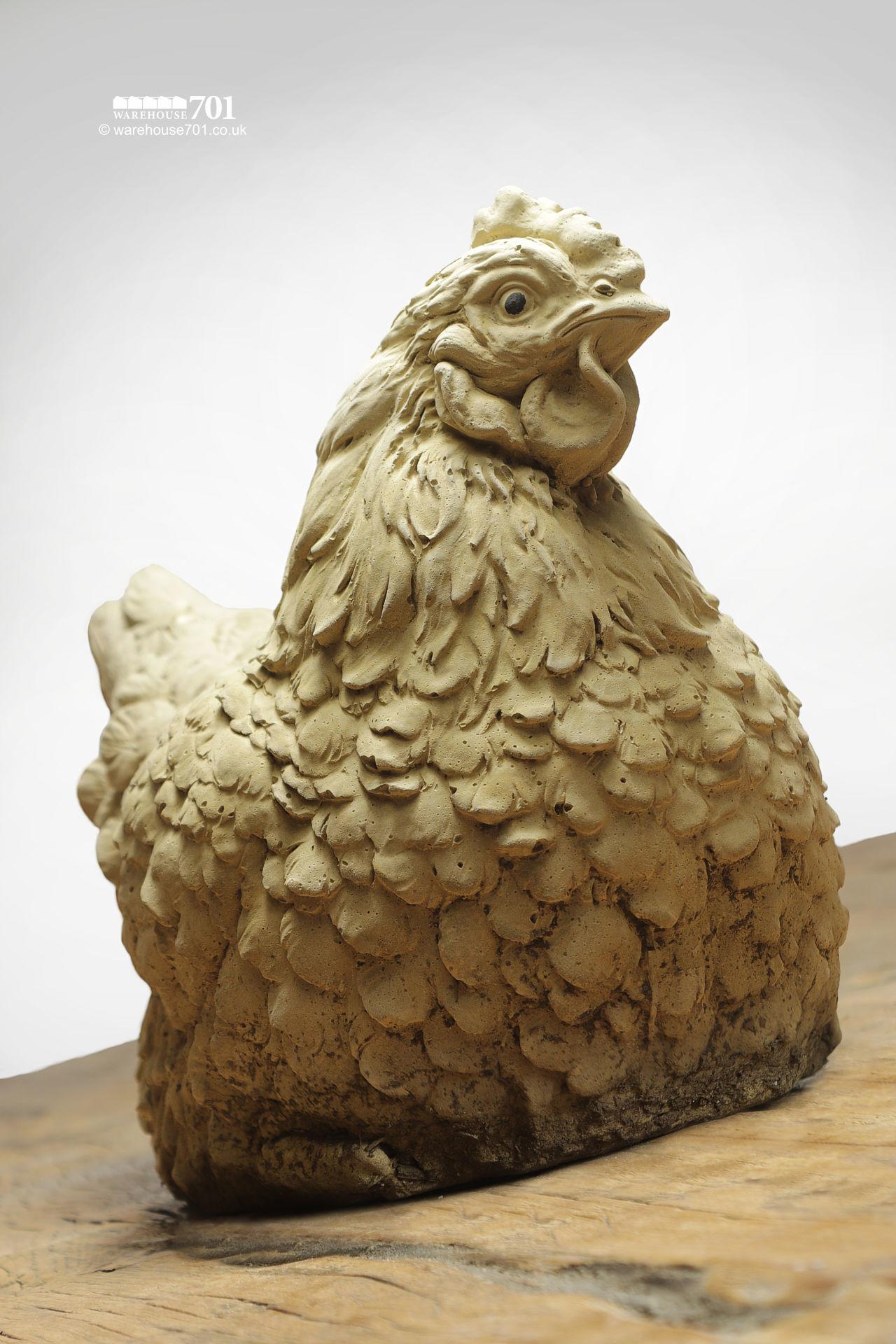NEW Composite Stone Chicken Garden Statue or Ornament #1