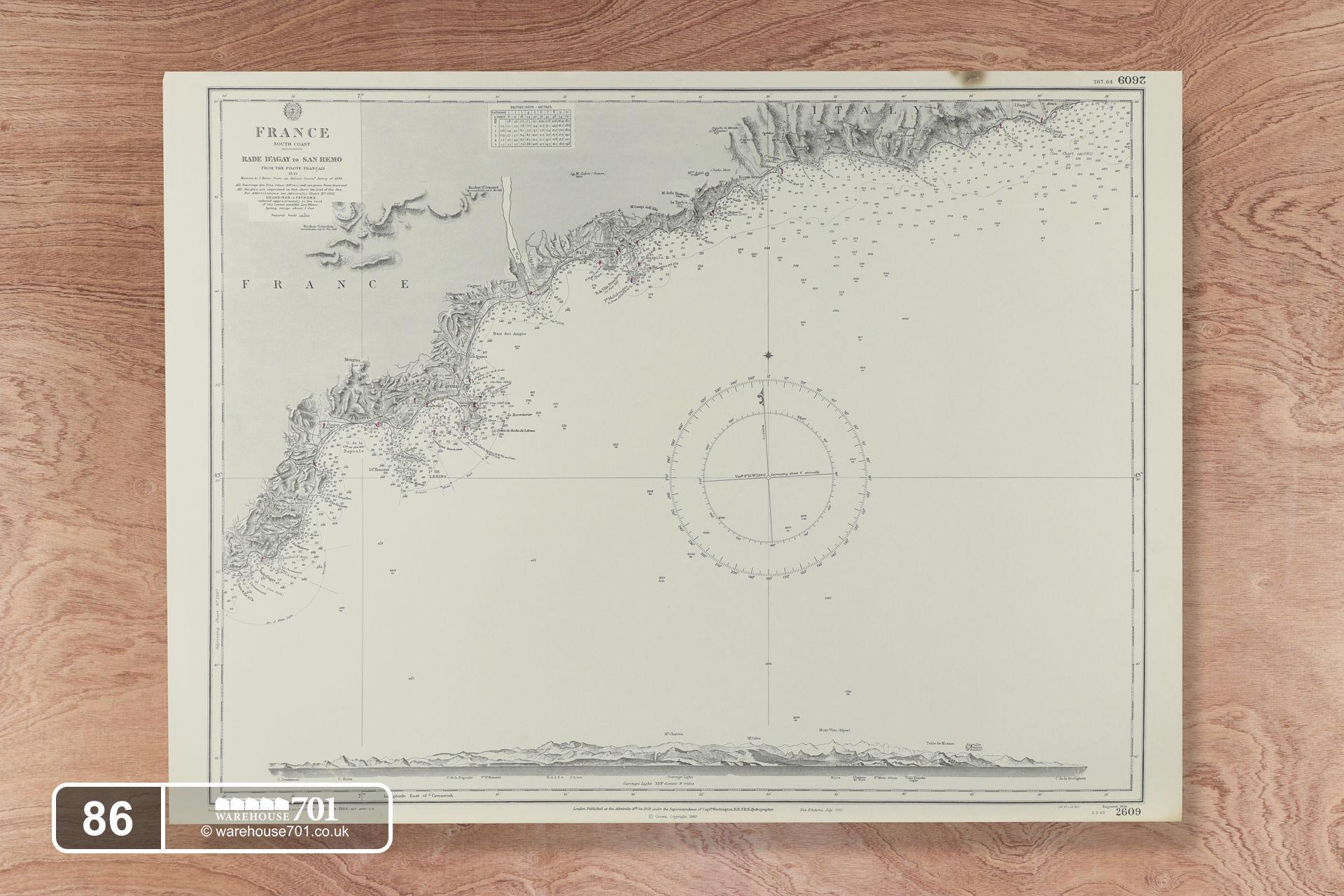 Authentic 1960s Nautical Navigation Charts No's 78-88