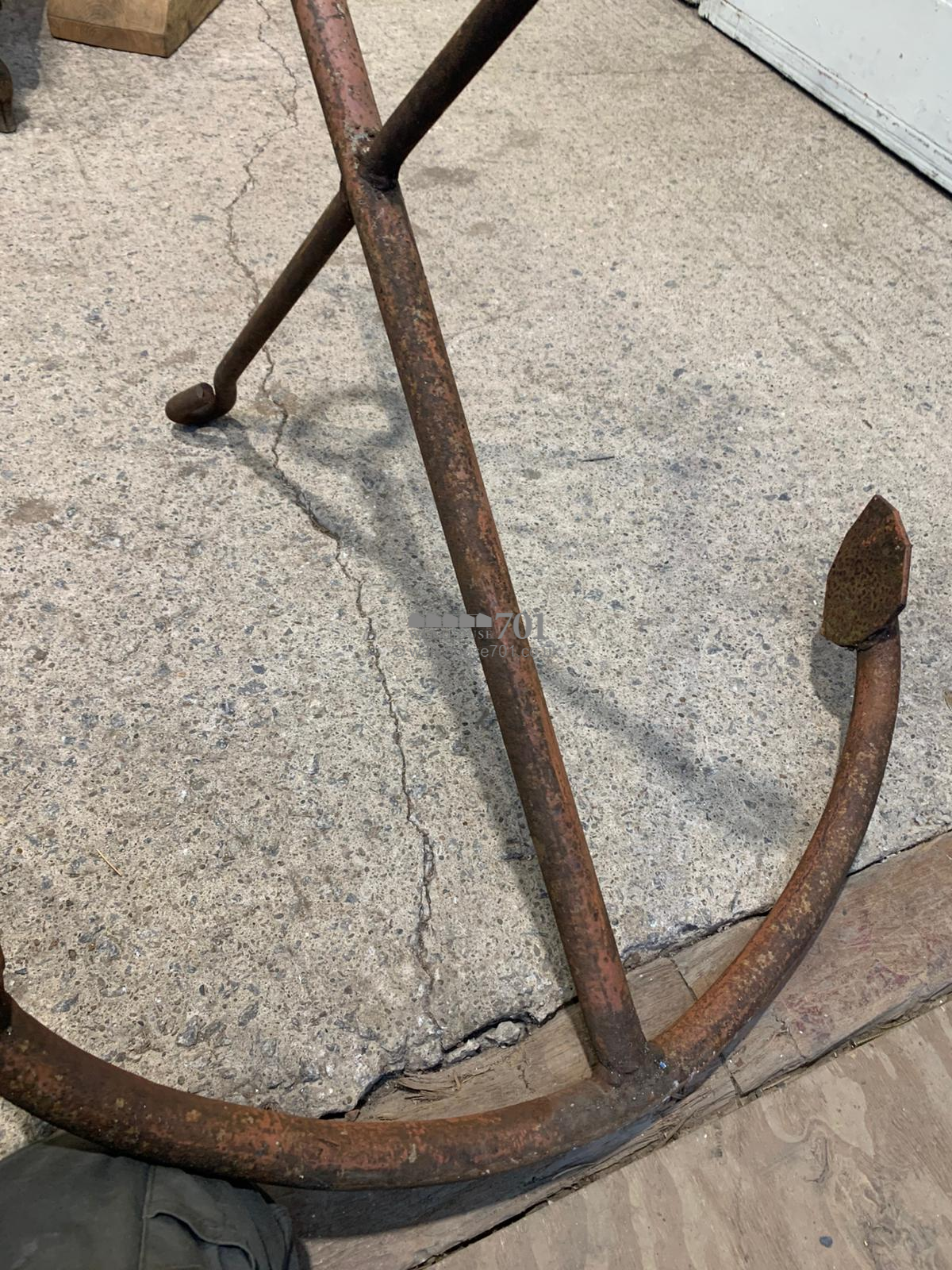 Vintage wrought iron ship's anchor