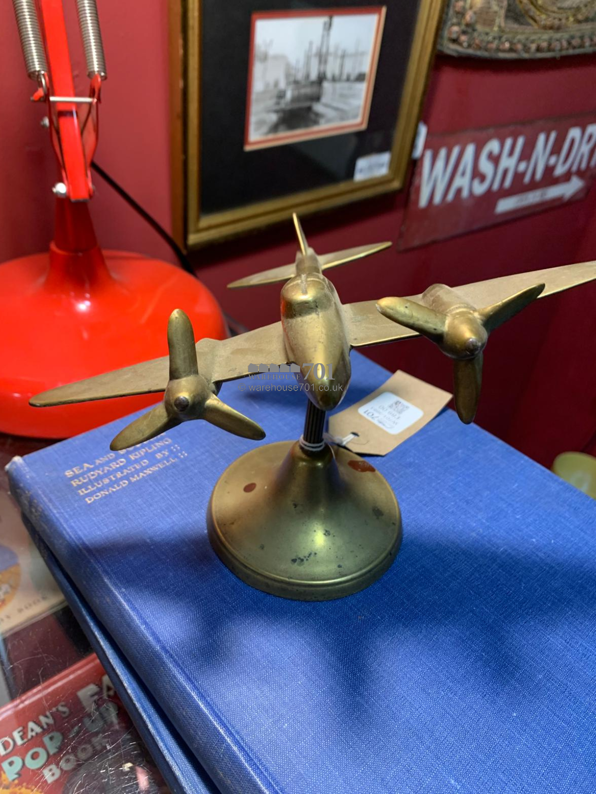 Brass model of a WW2 mosquito plane