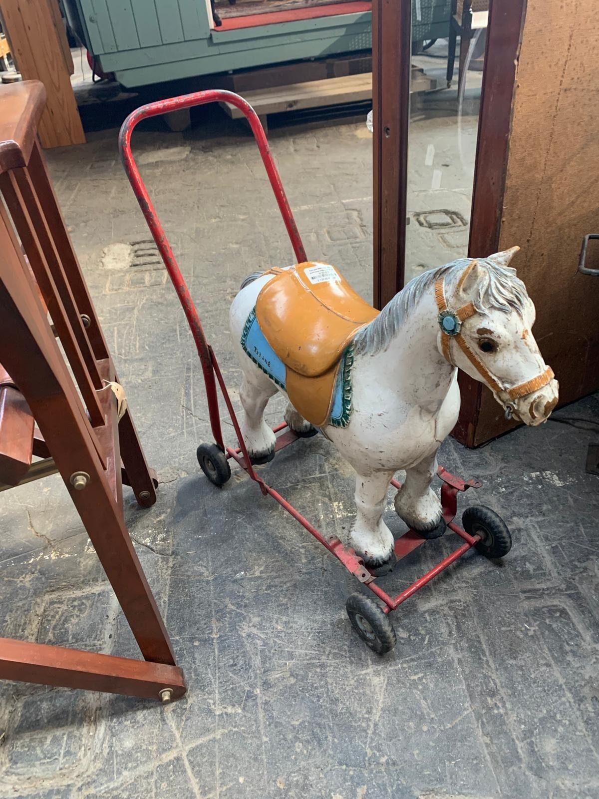 British Made Tri-ang Push Along Horse