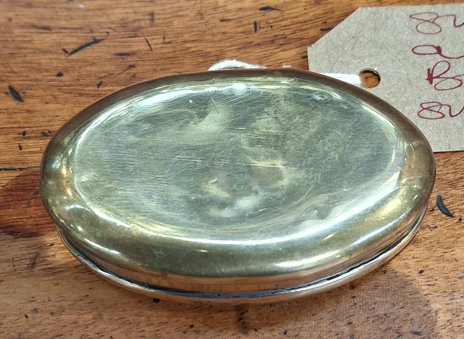 Antique Small Brass Snuff Box