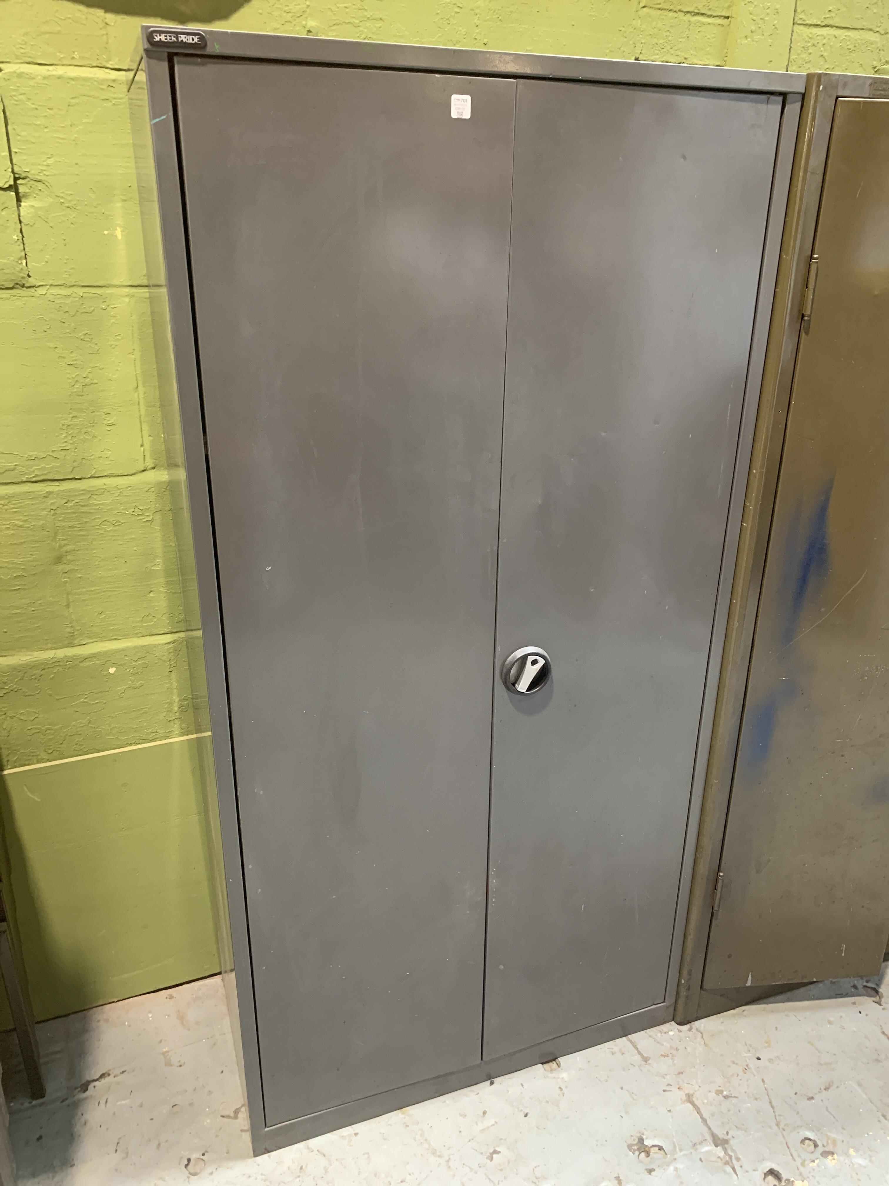 Reclaimed 2 Door "Sheer Pride" Metal Cabinet