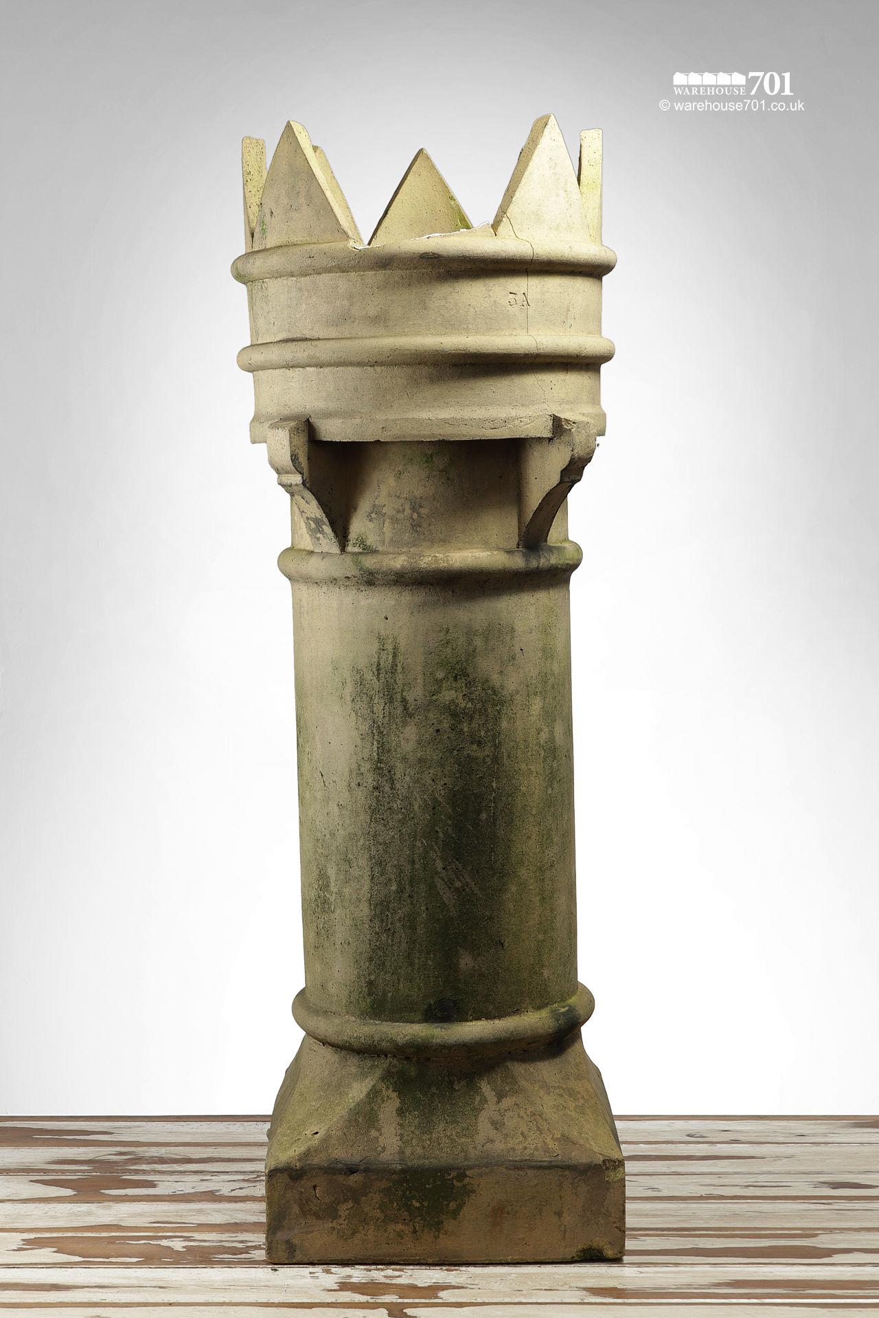 Large Reclaimed Bishop Style Buff Chimney Pot #2