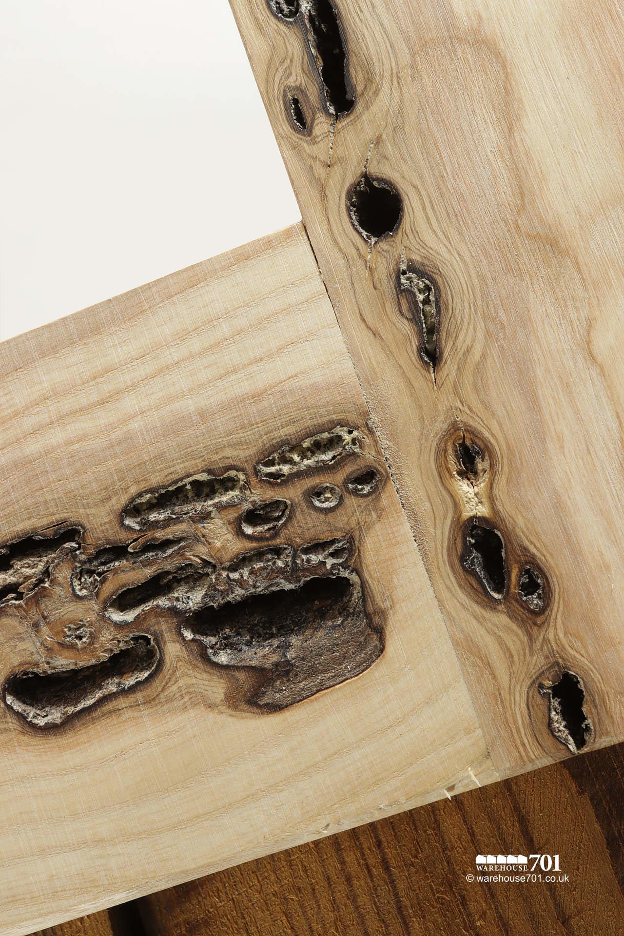 Amazing NEW Handmade Small Burr Ash Wood Mirror with Integral Top Shelf #3