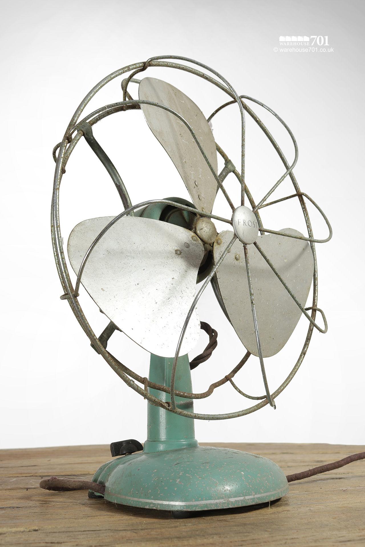 Vintage Frost Aluminium Triple Blade Oscillating Desk Fan