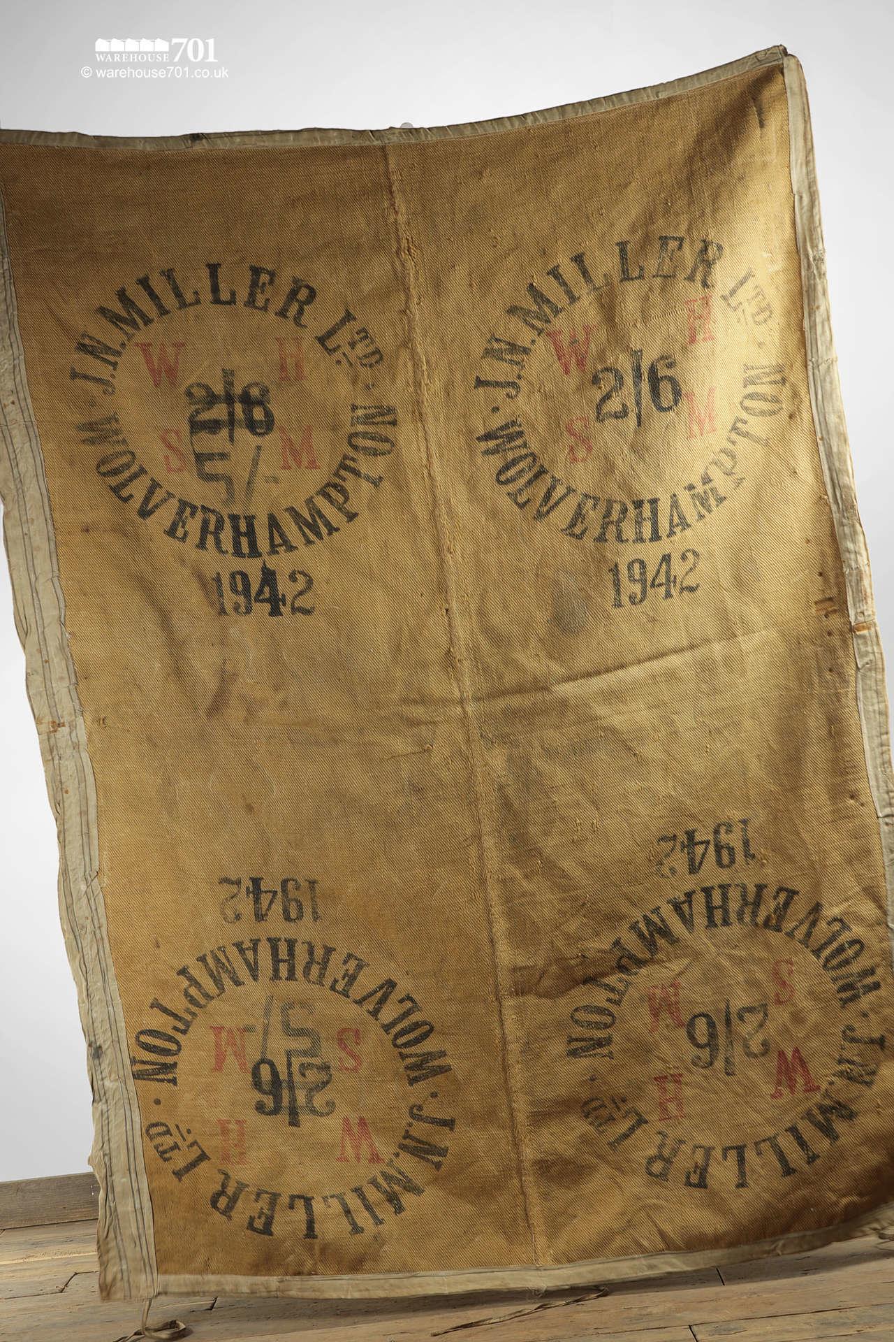 1942 WWII J N Miller Ltd. Wolverhampton Printed and Plain Sack Cloths #3