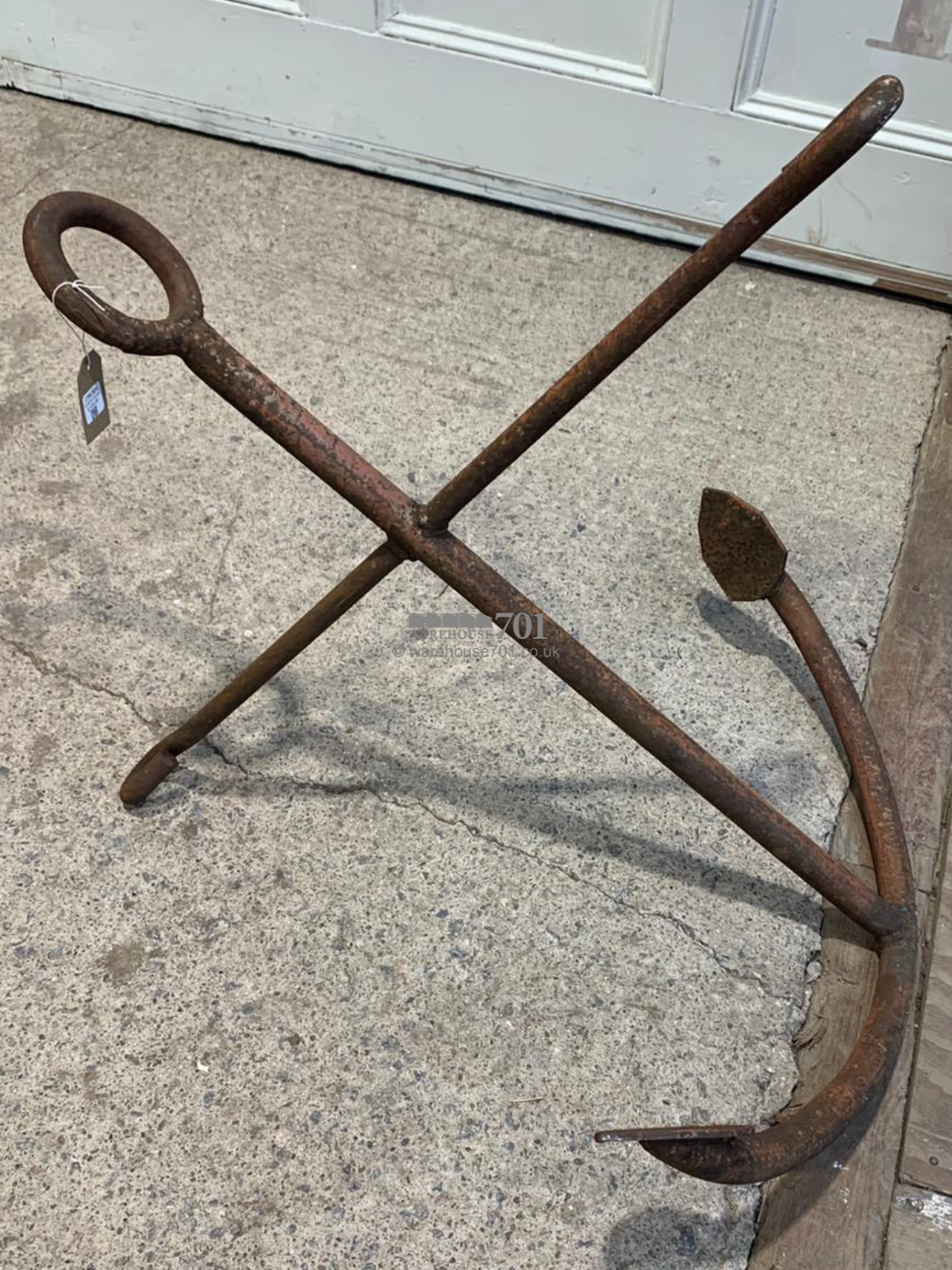 Vintage wrought iron ship's anchor