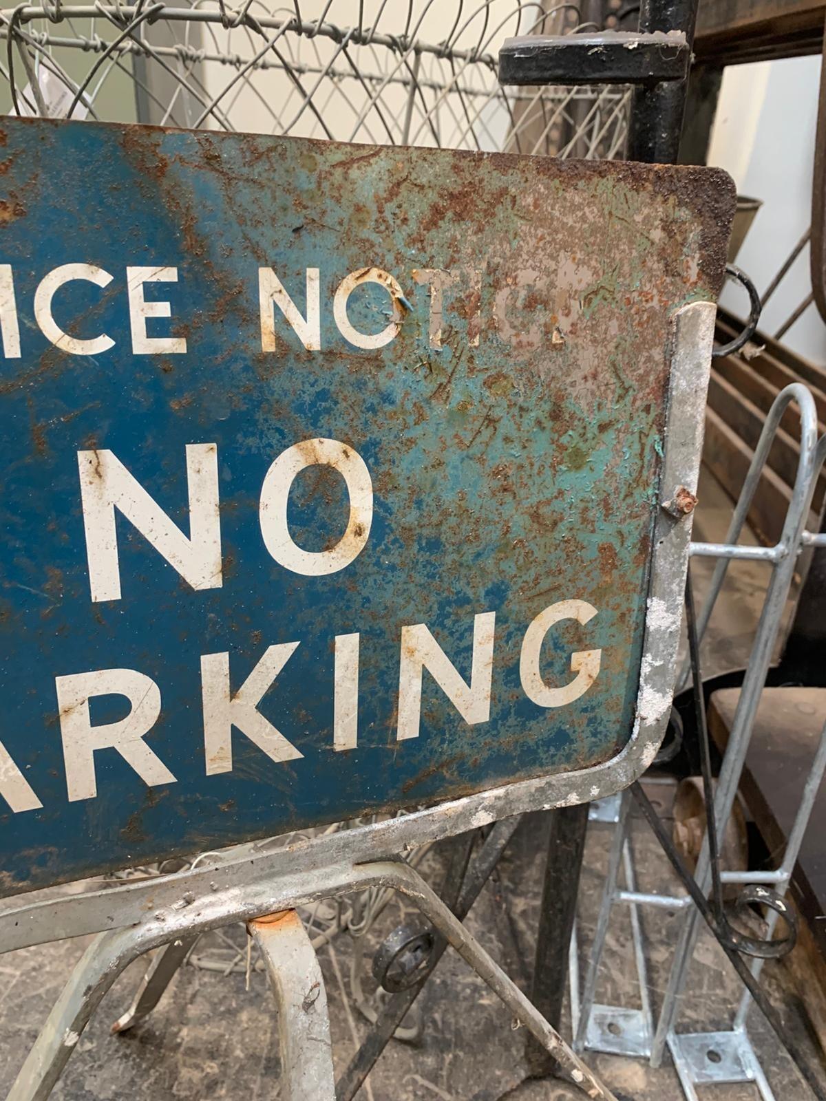 Vintage police no parking sign