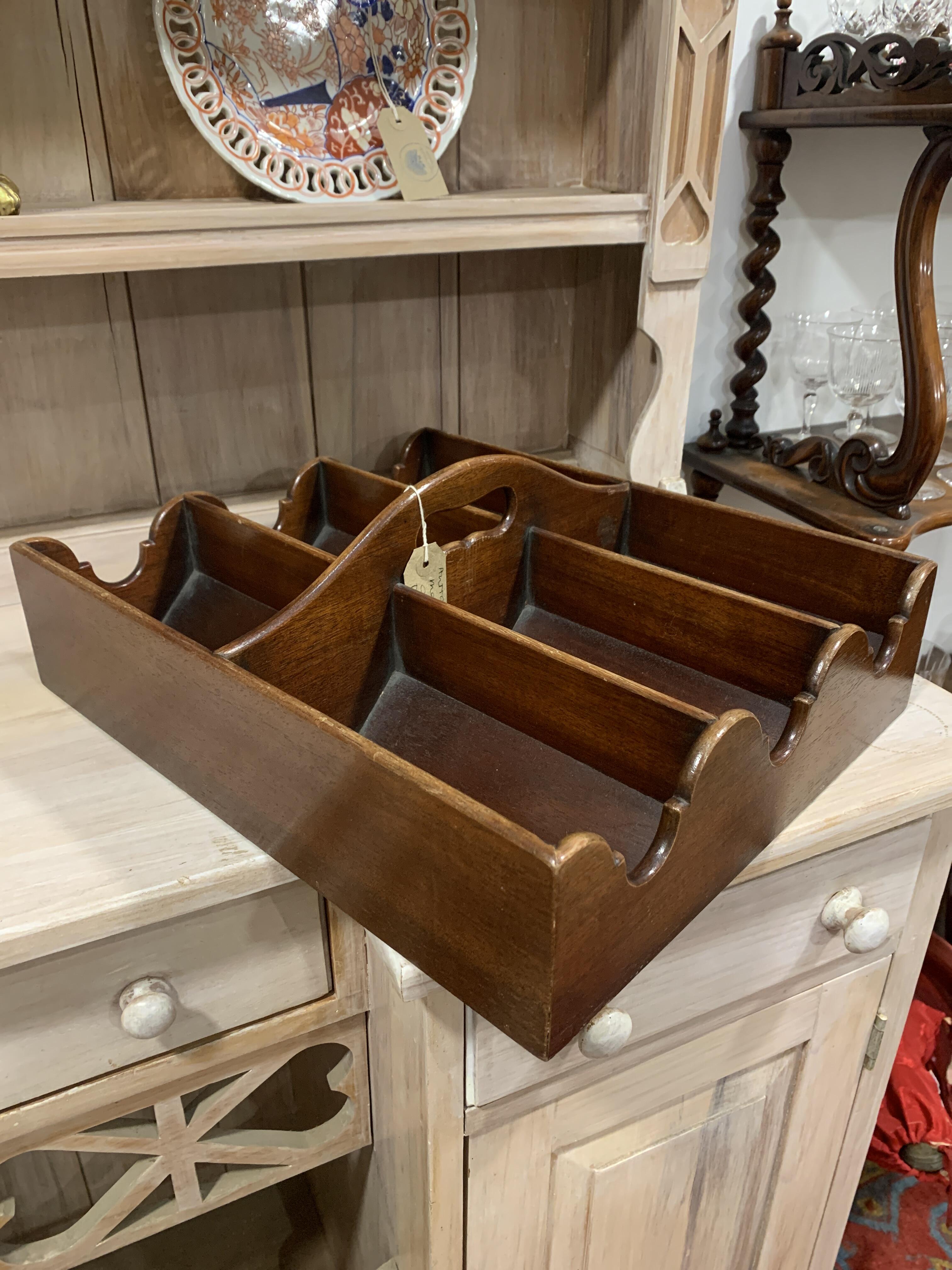 19th Century Mahogany Cutlery Tray