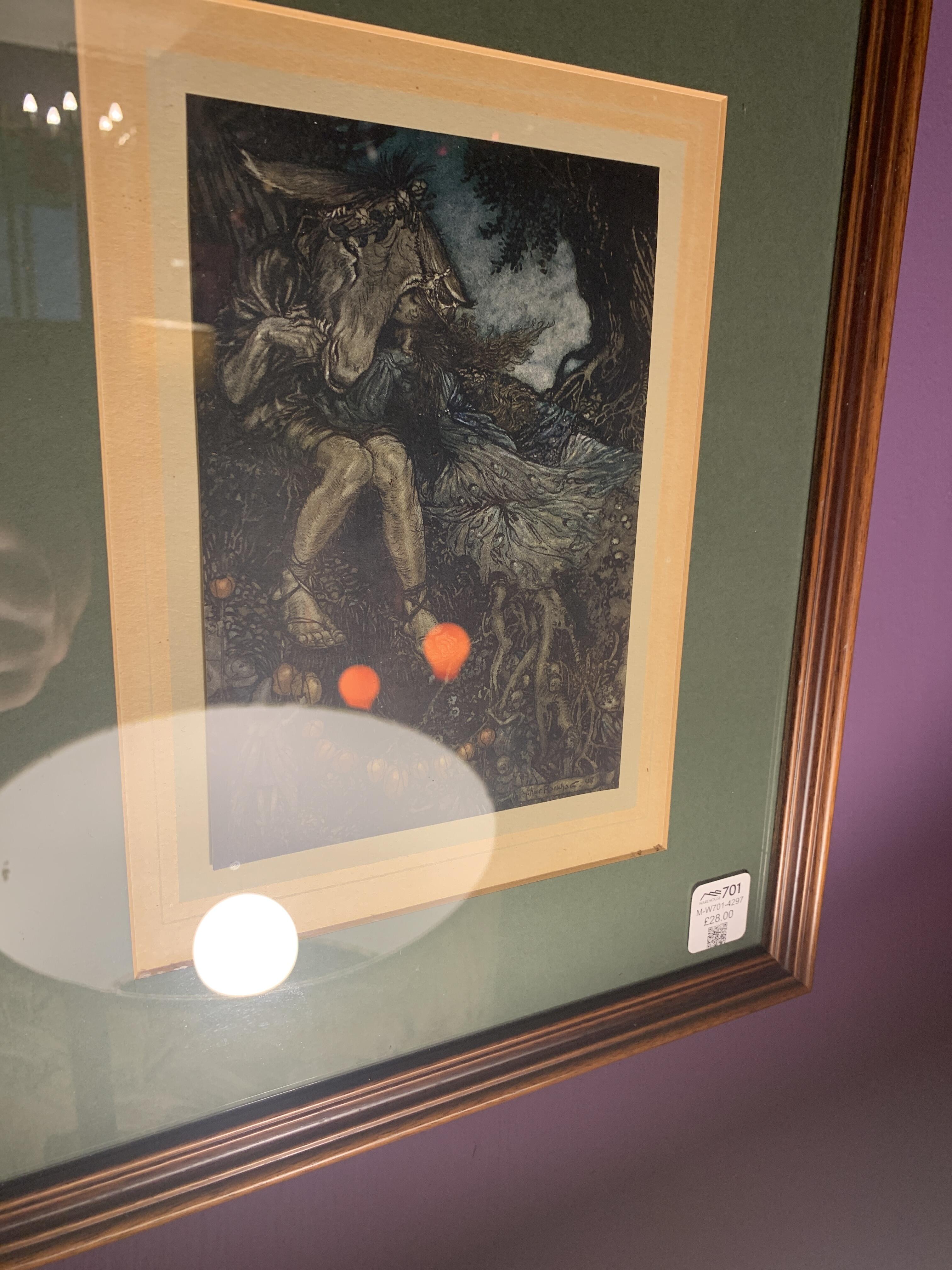 Antique Arthur Rackham 1908 Print ND513 - Framed