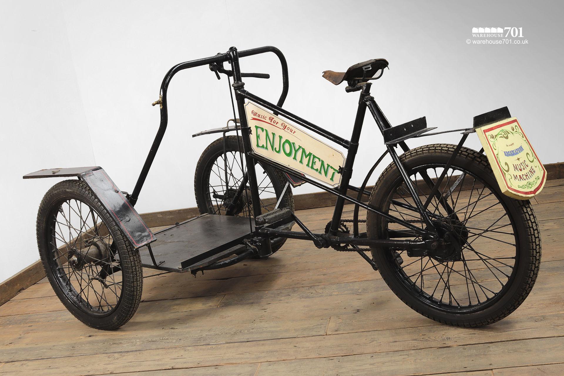 Old 1930's Three-Wheel Ice Cream Vendors Tricycle #3