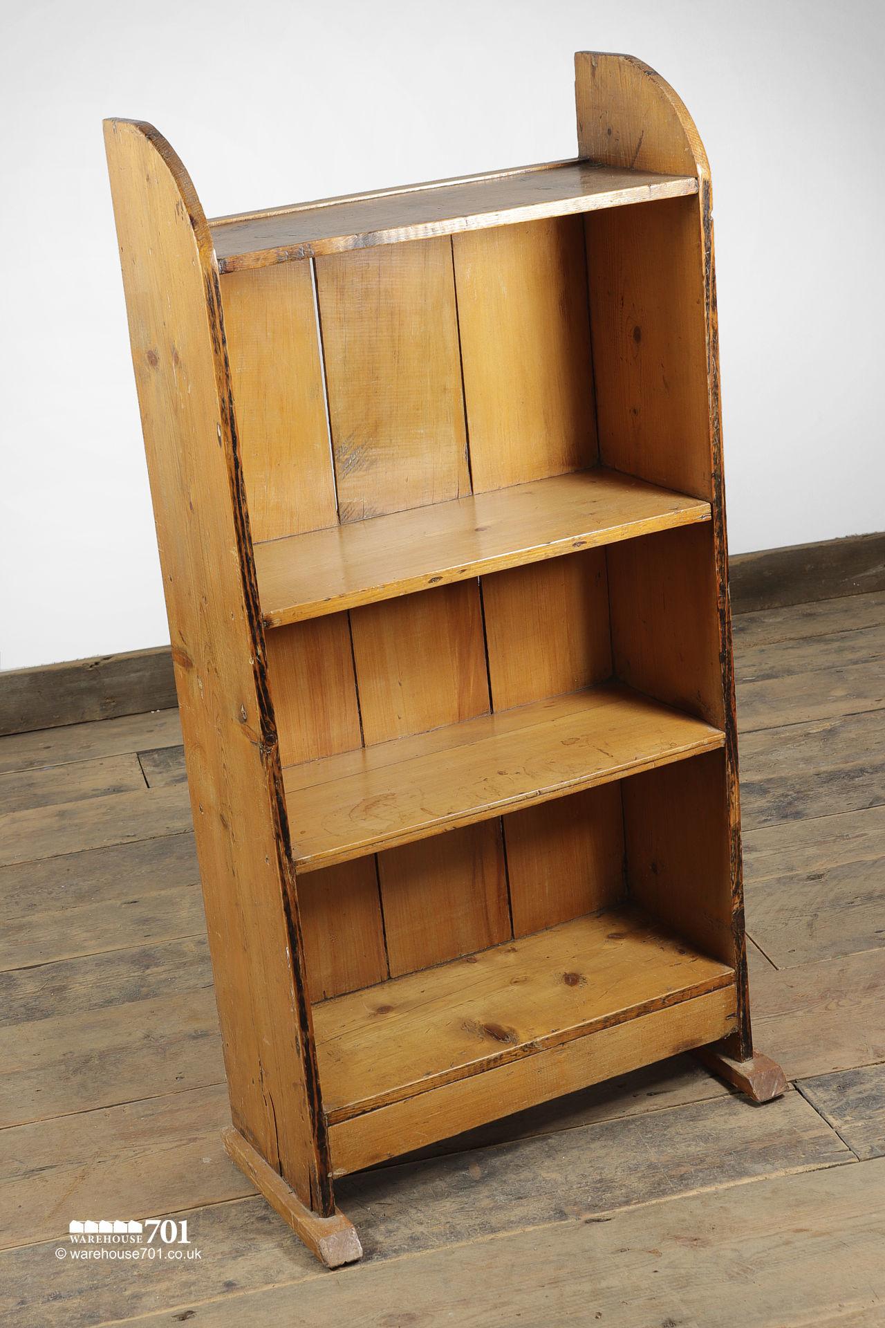 Old Freestanding Pine Hymn Book Shelves #1