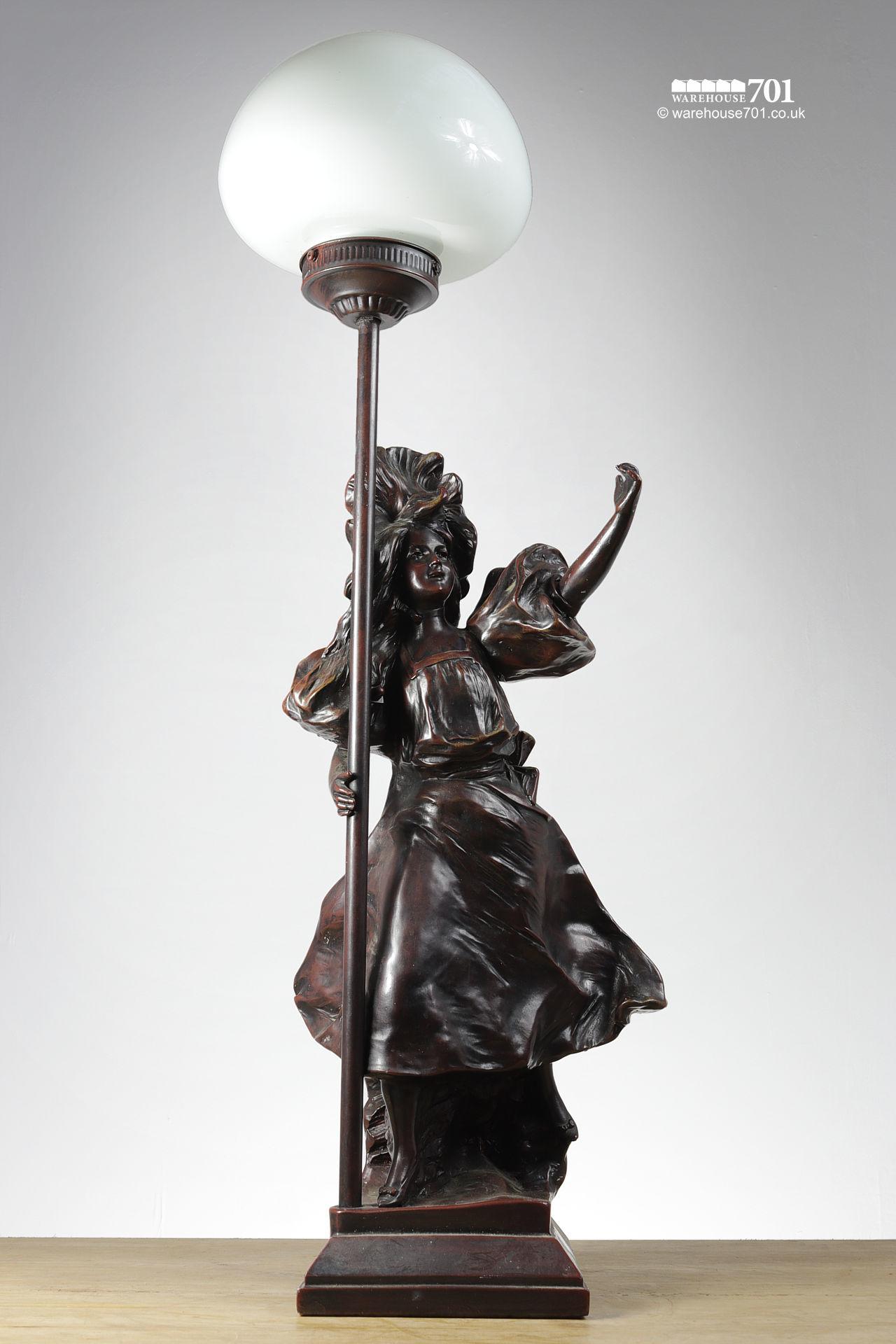 Vintage Victor Bruyneel Figurine Table Lamp #6