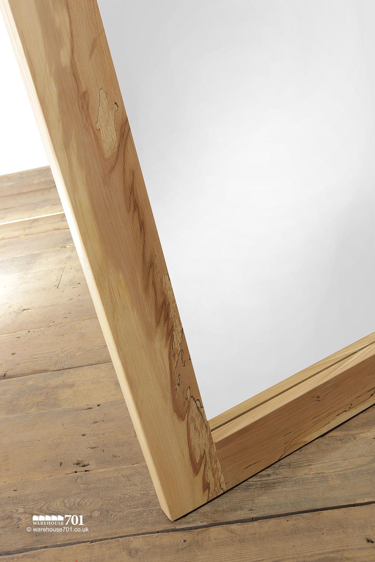 Large and Impressive Hand-Made Spalted Beech Wood Mirror #7