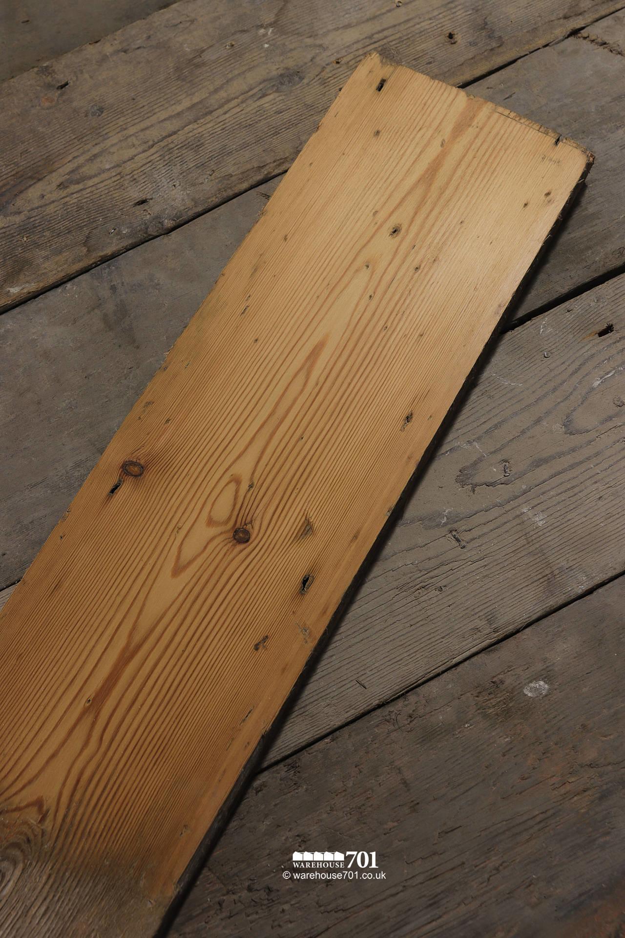 Reclaimed Victorian Straight Edged Old Pine Flooring Board #8