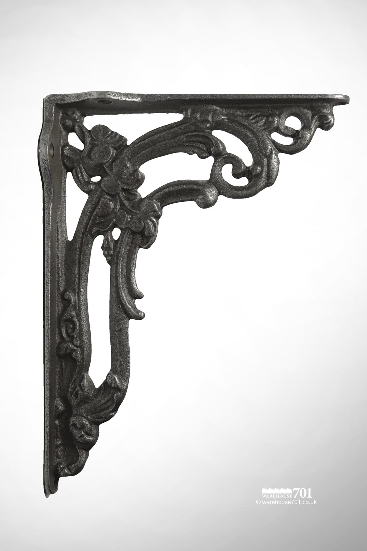 New Cast Iron Shelf Bracket with a Victorian Flower Design #2