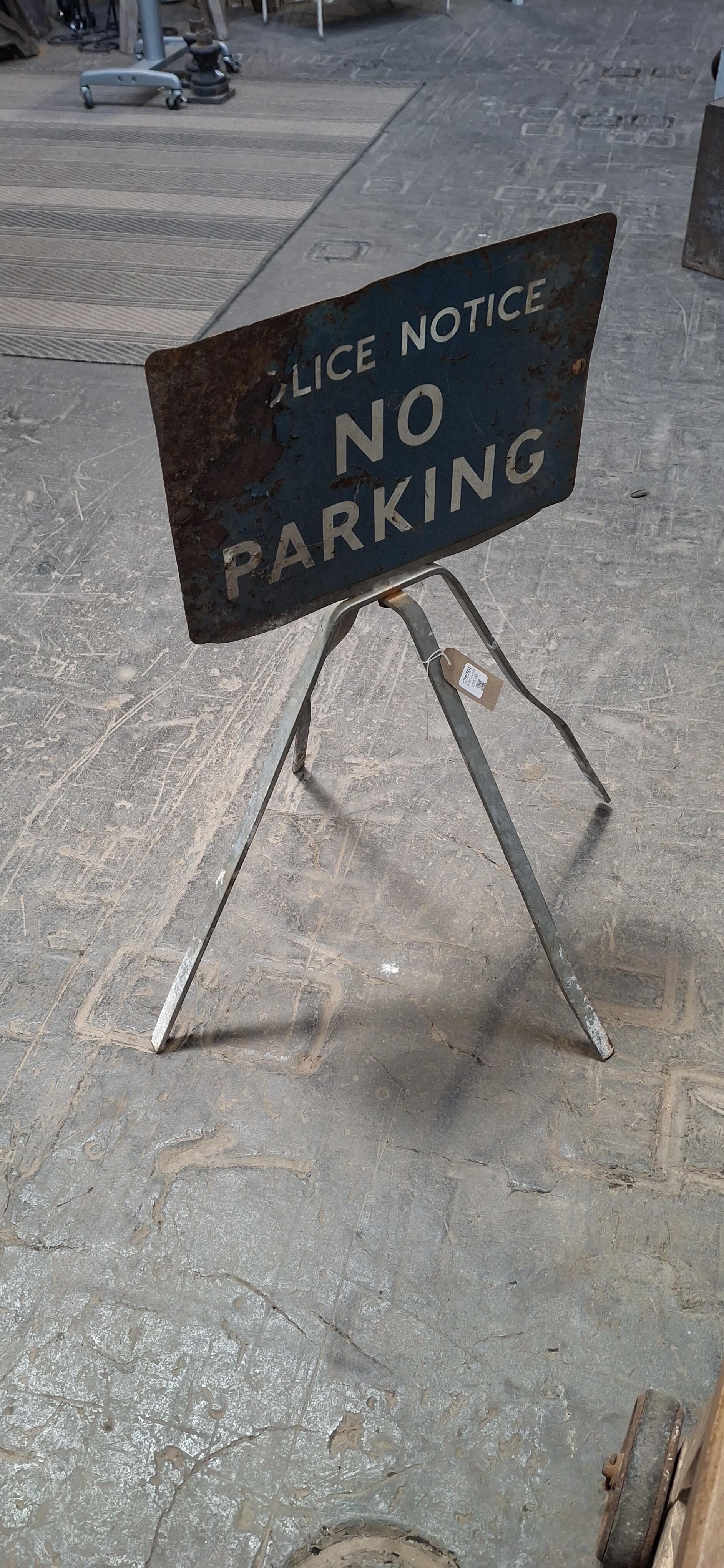 Vintage police no parking sign