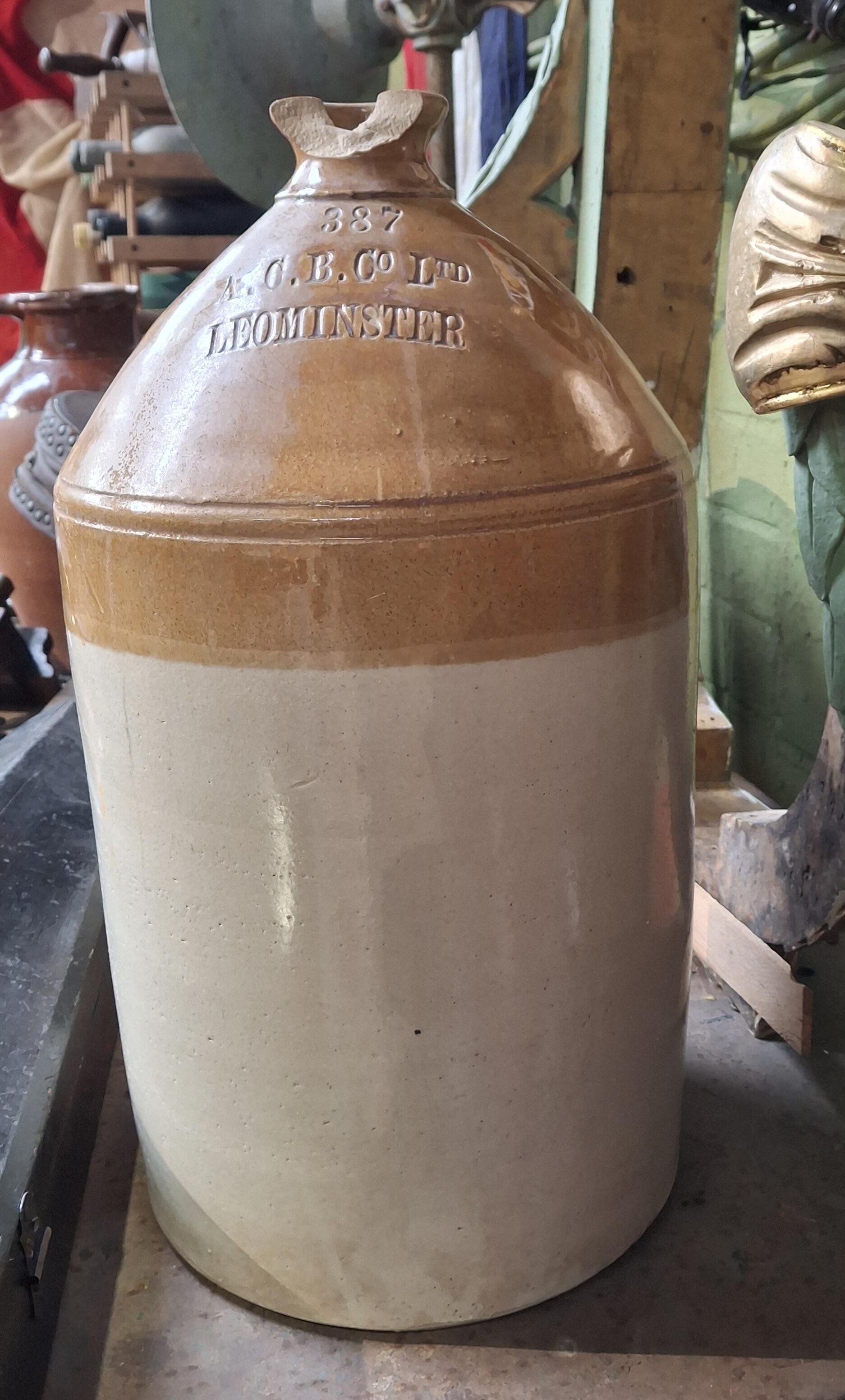 Vintage Demi John Stoneware Beer and Cider Flagons and Bottles