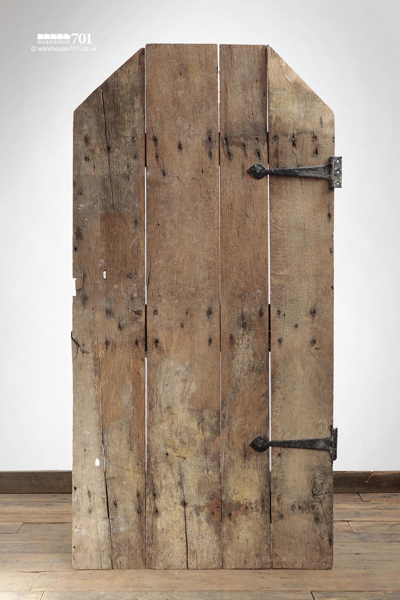 Gorgeous Old English Oak Plank and Ledge Door #2