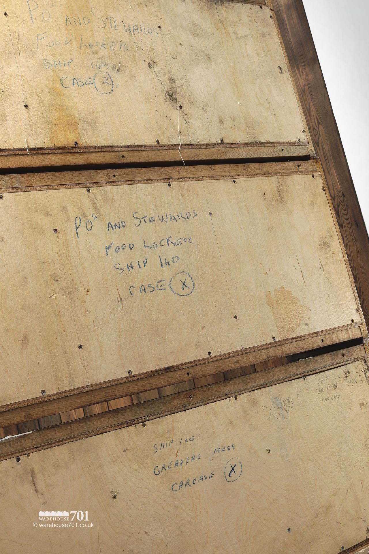 Reclaimed Set of Wood Ships Storage Lockers #6