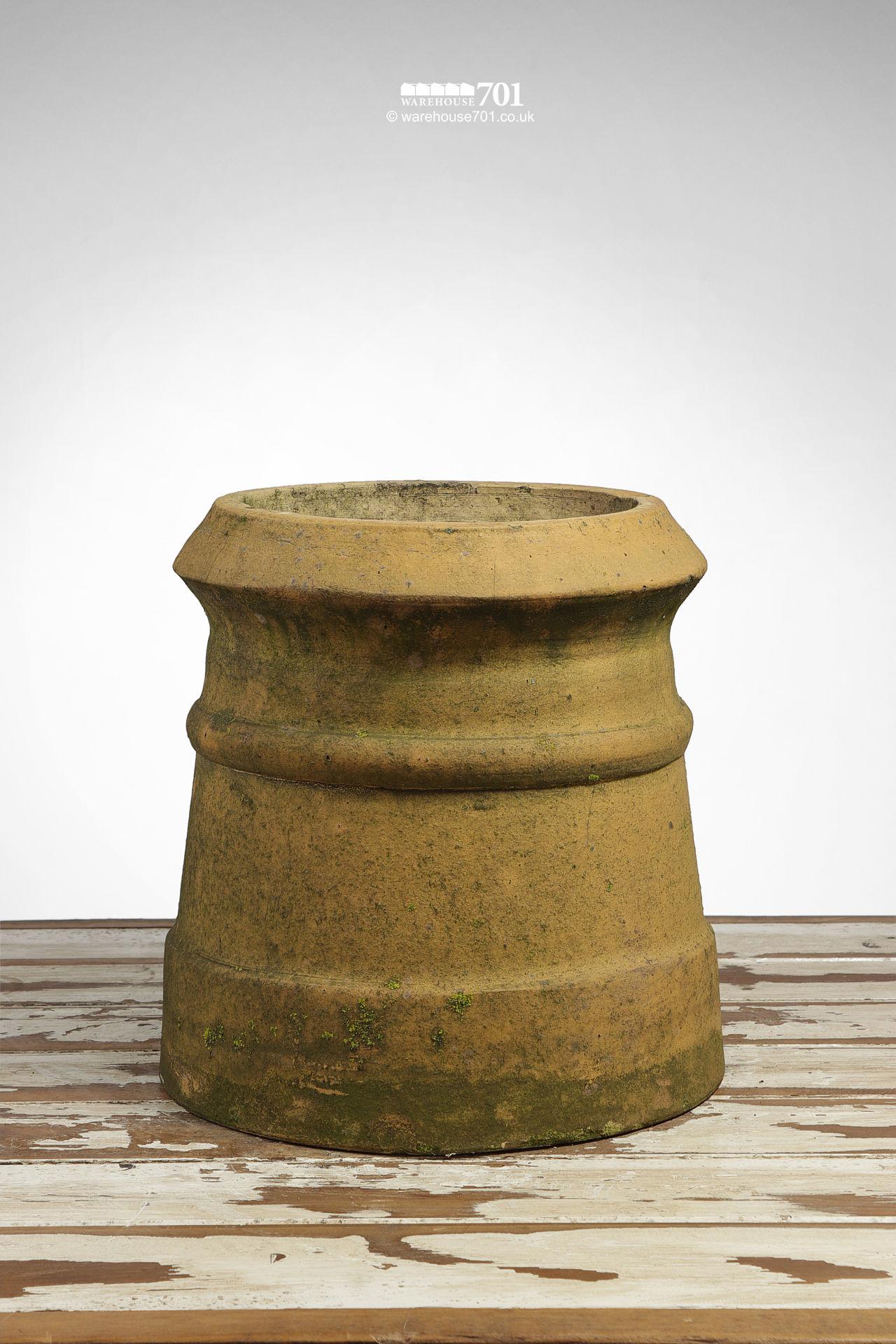 Reclaimed Pair of Small Buff Cannon Chimney Pots #4