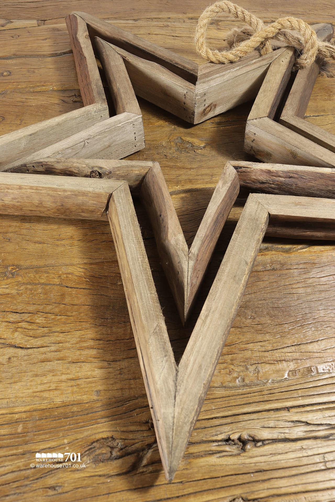 A Pair of NEW Rustic Five Point Stars with Rope Hangers #3