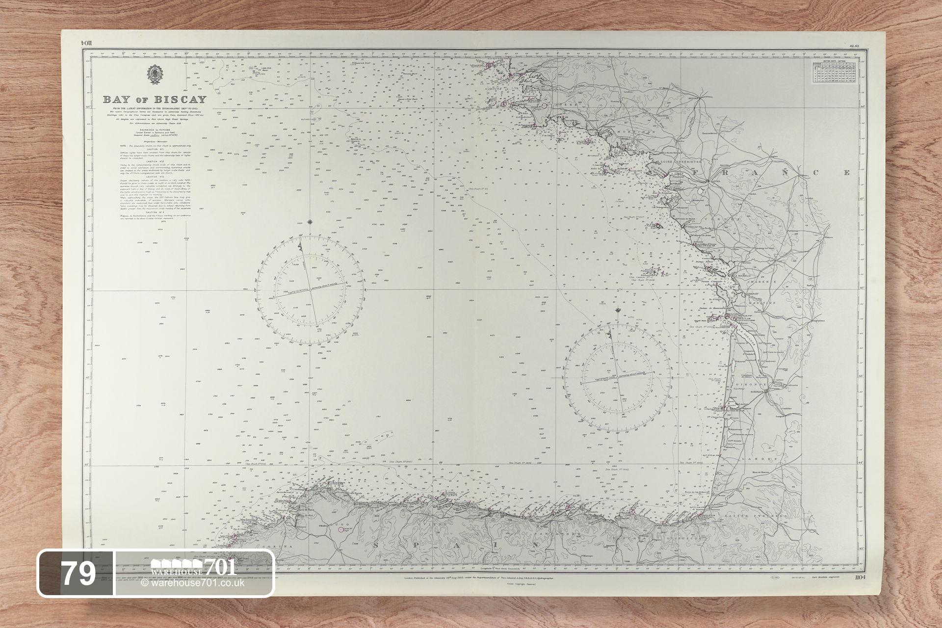 Authentic 1960s Nautical Navigation Charts No's 78-88