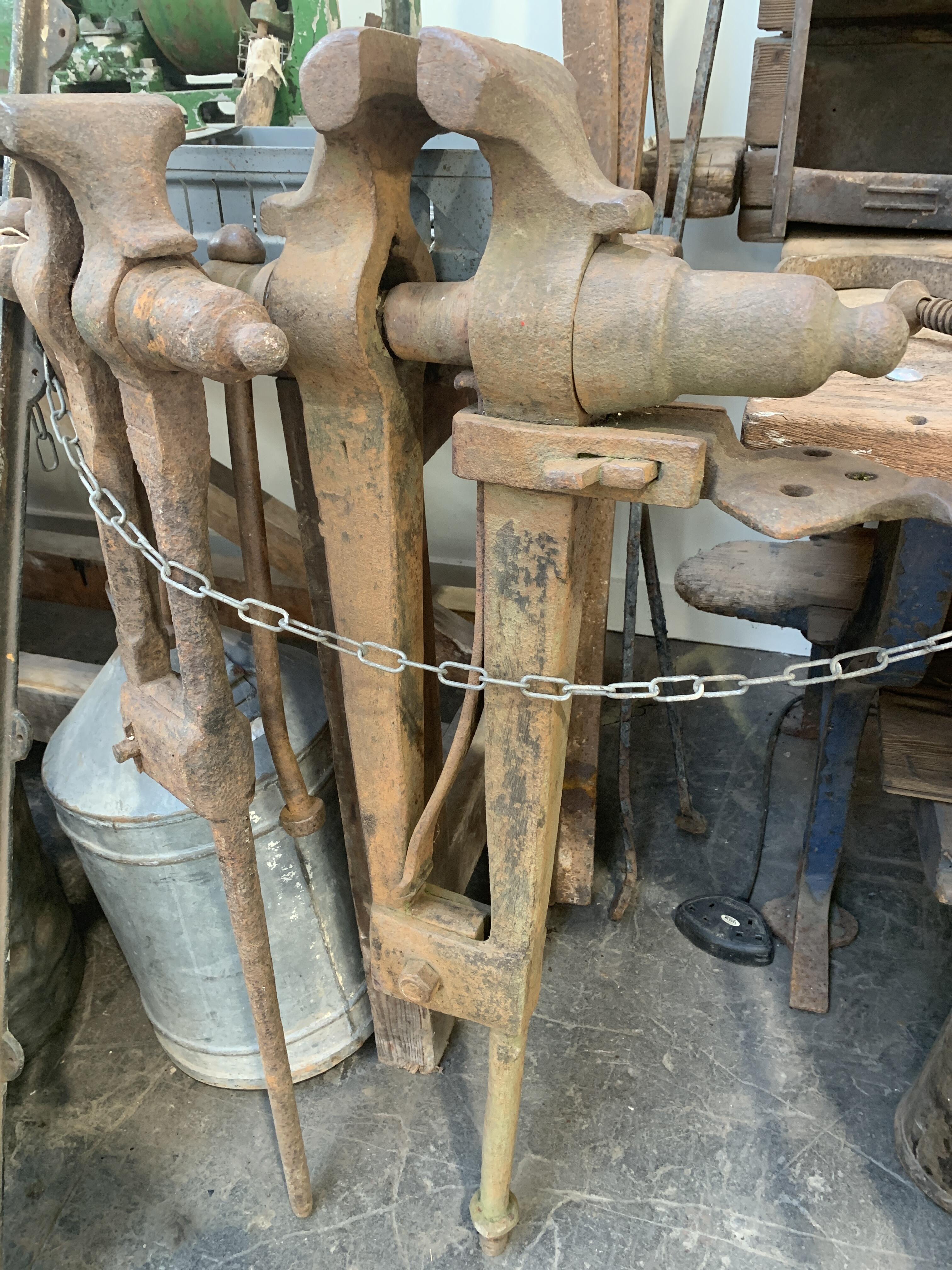 Reclaimed Blacksmith's Leg Vice - Vintage Industrial Tool