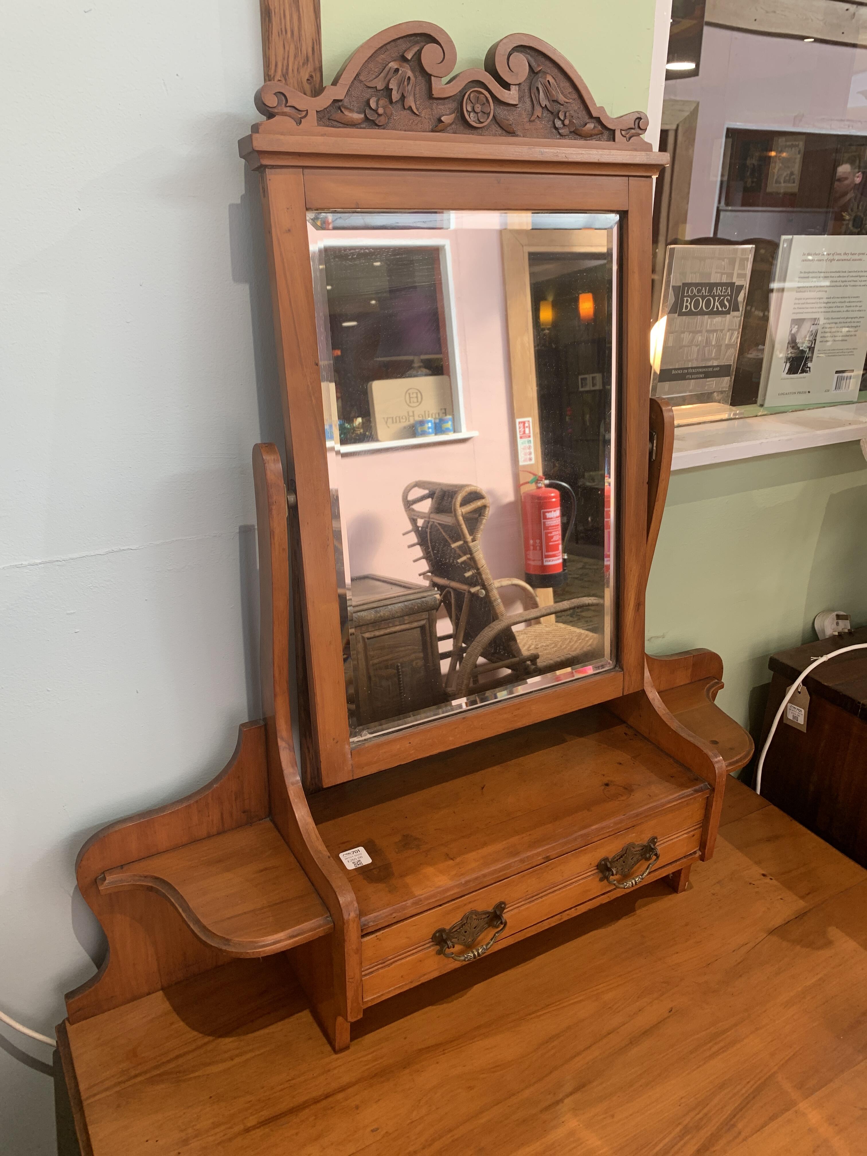 Charming Walnut Dressing Table with Mirror