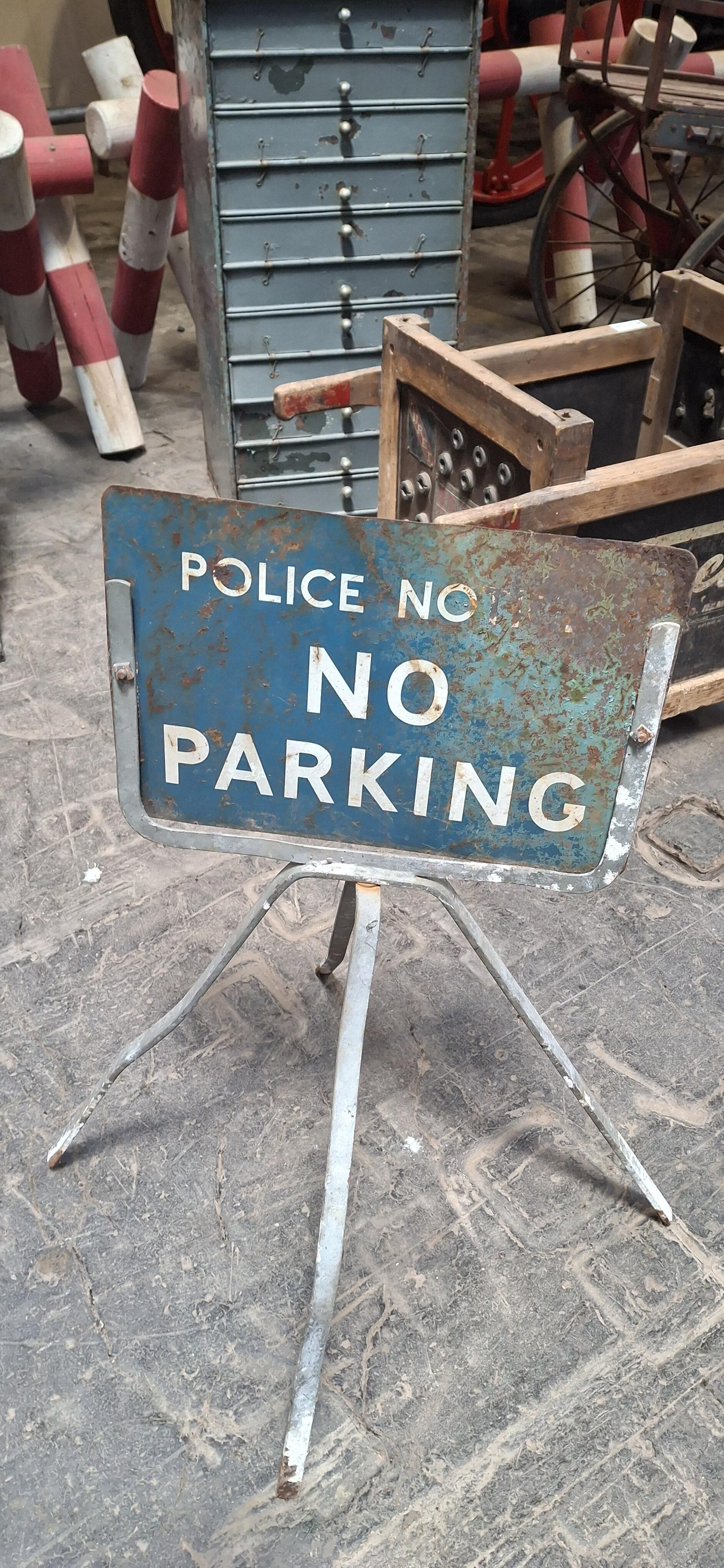 Vintage police no parking sign