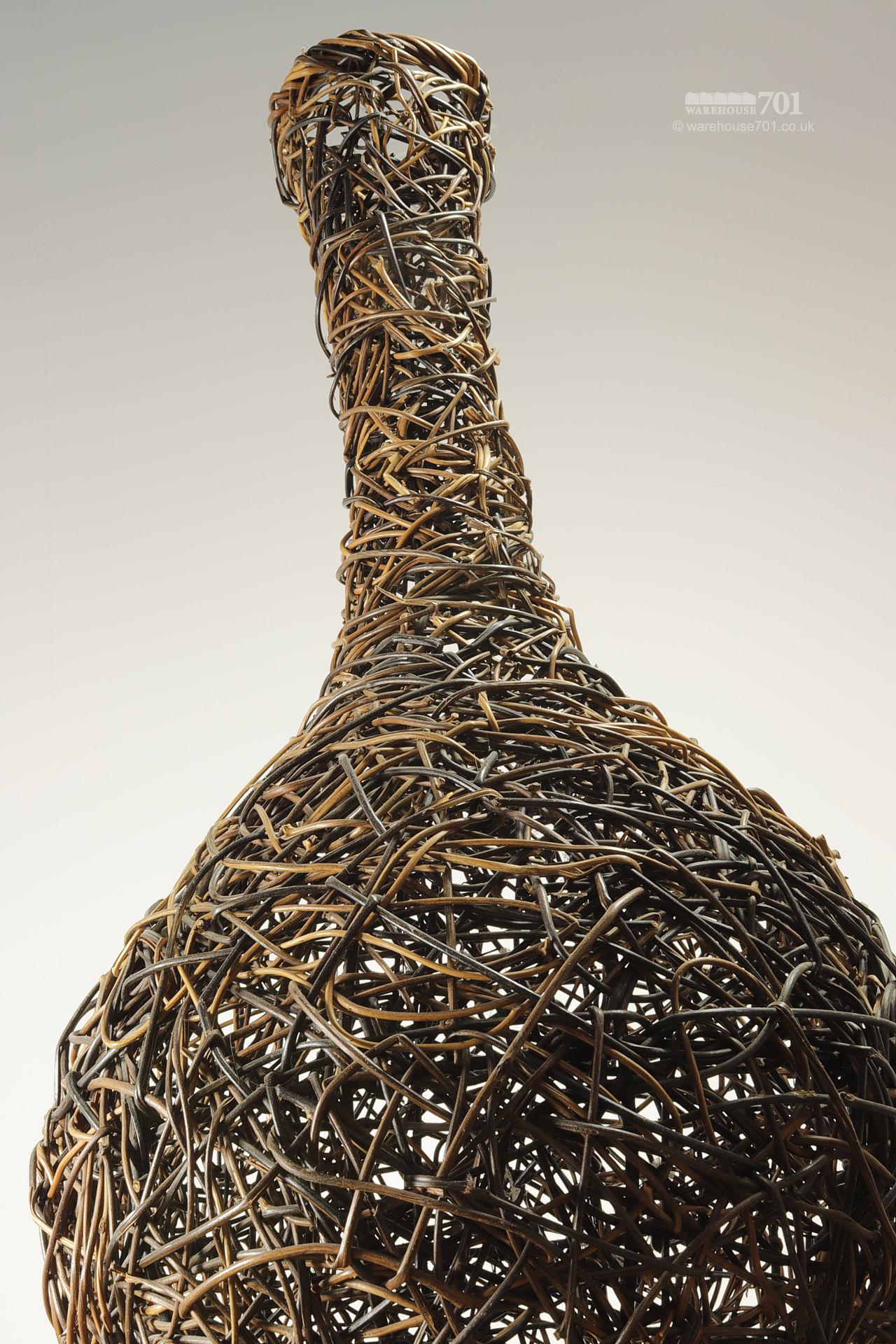 Bottle Form Birds Nest Wicker Basket #3