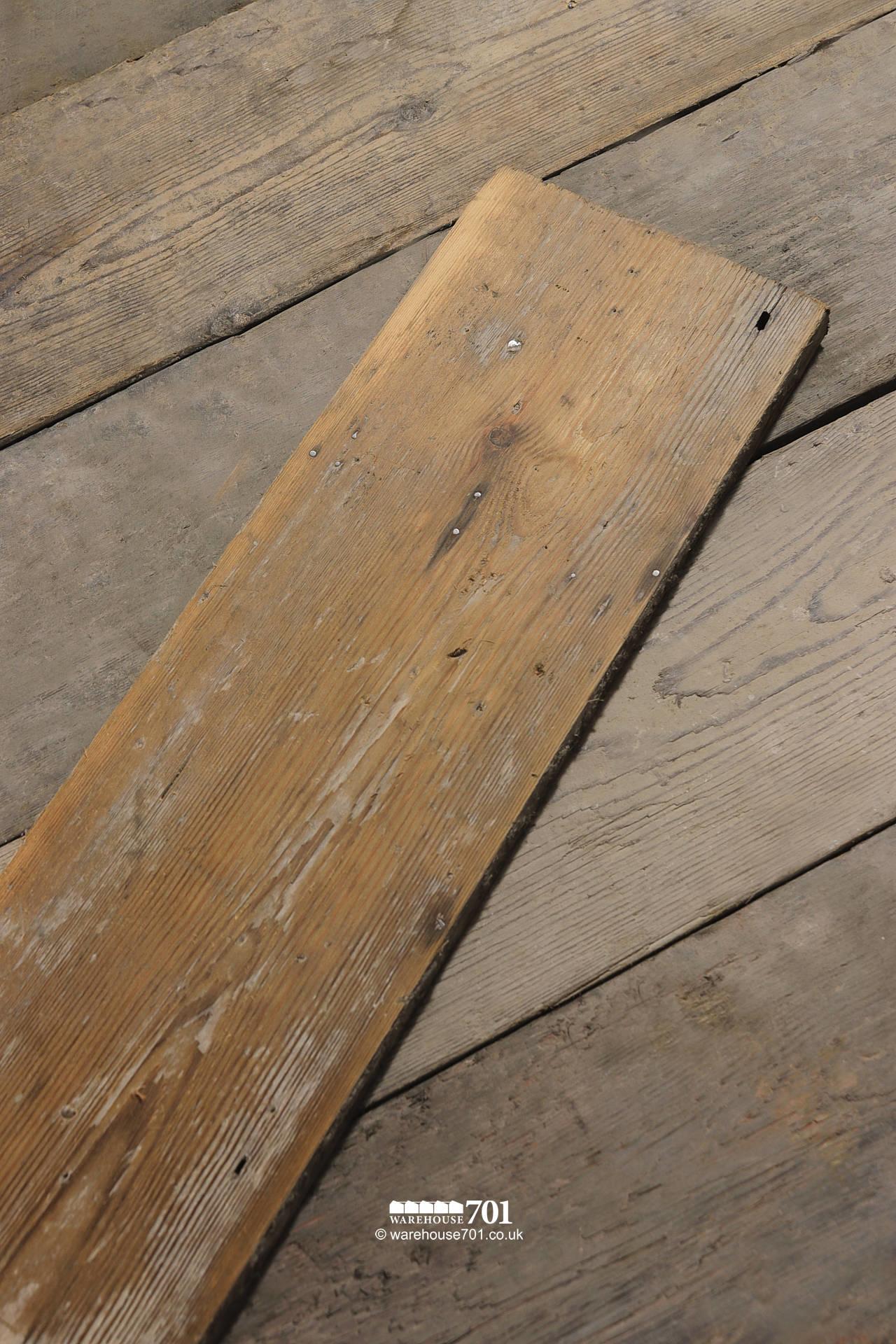 Reclaimed Victorian Straight Edged Old Pine Flooring Board #3