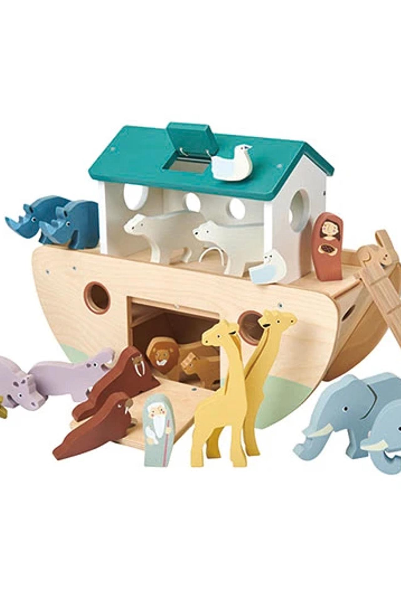 New Noah's Ark with 10 Pairs of Wooden Animals #3