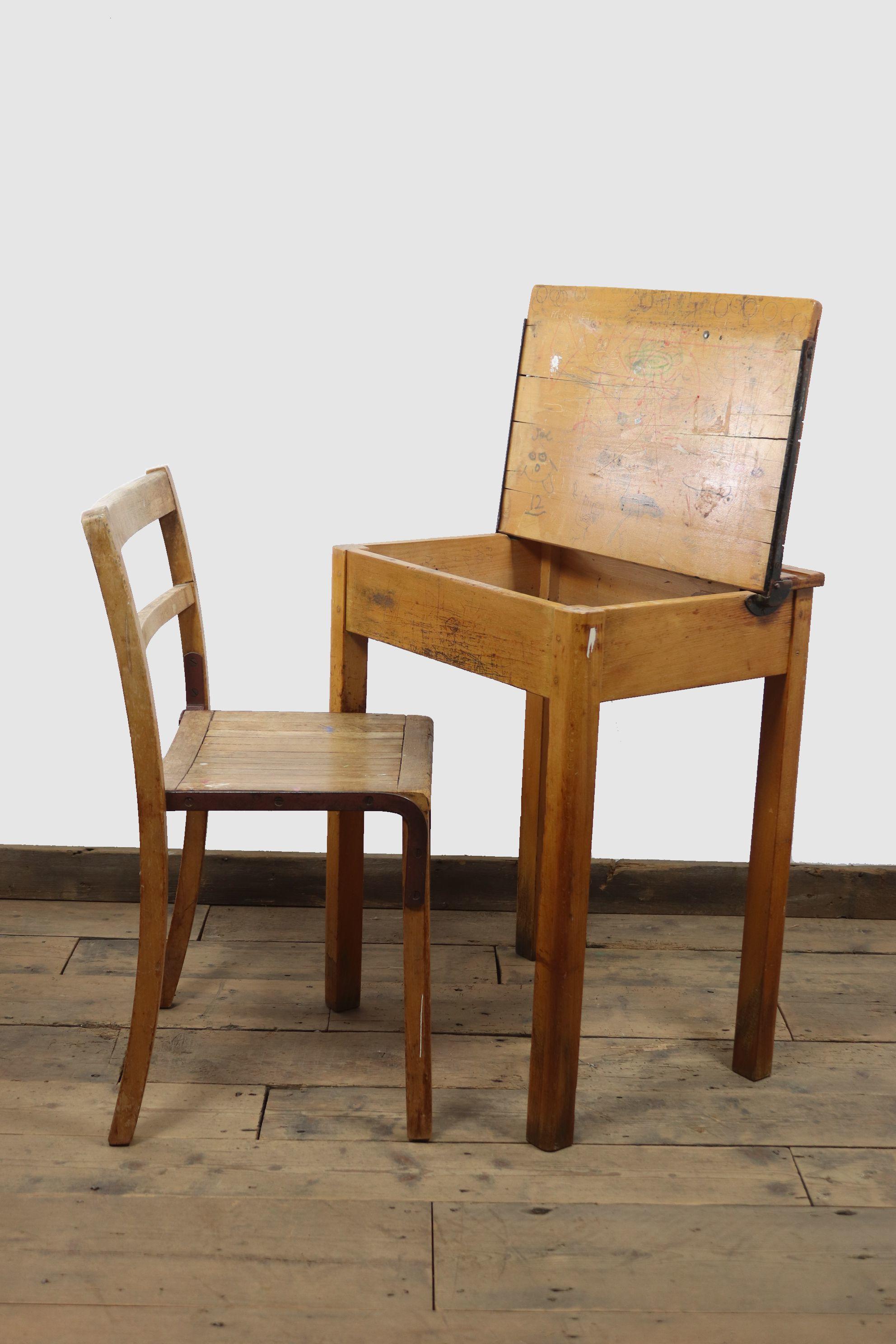 Vintage School Desk & Chair