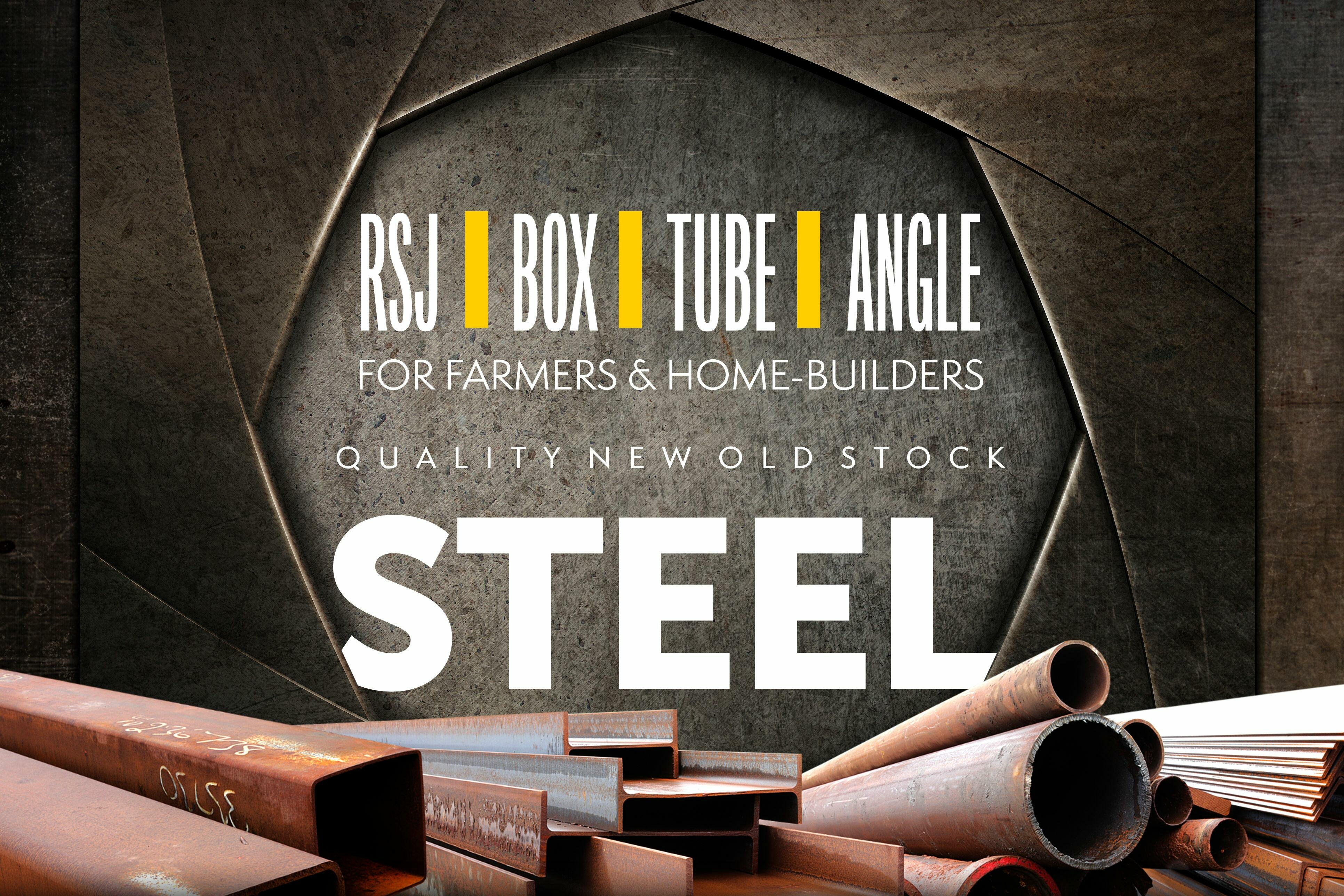 Steel RSJ, box, tube and angle iron, qualiy new old stock herefordshire
