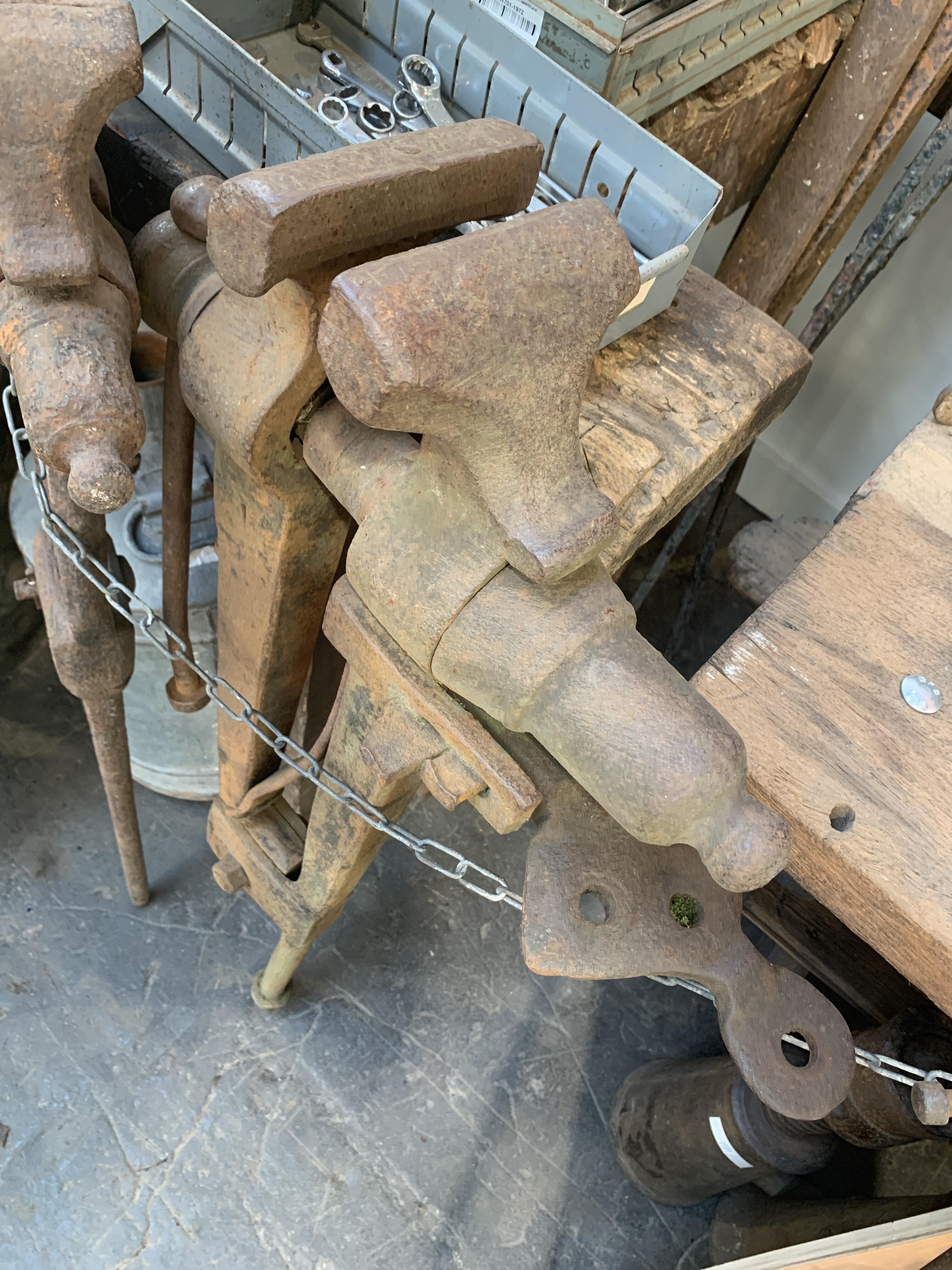 Reclaimed Blacksmith's Leg Vice - Vintage Industrial Tool