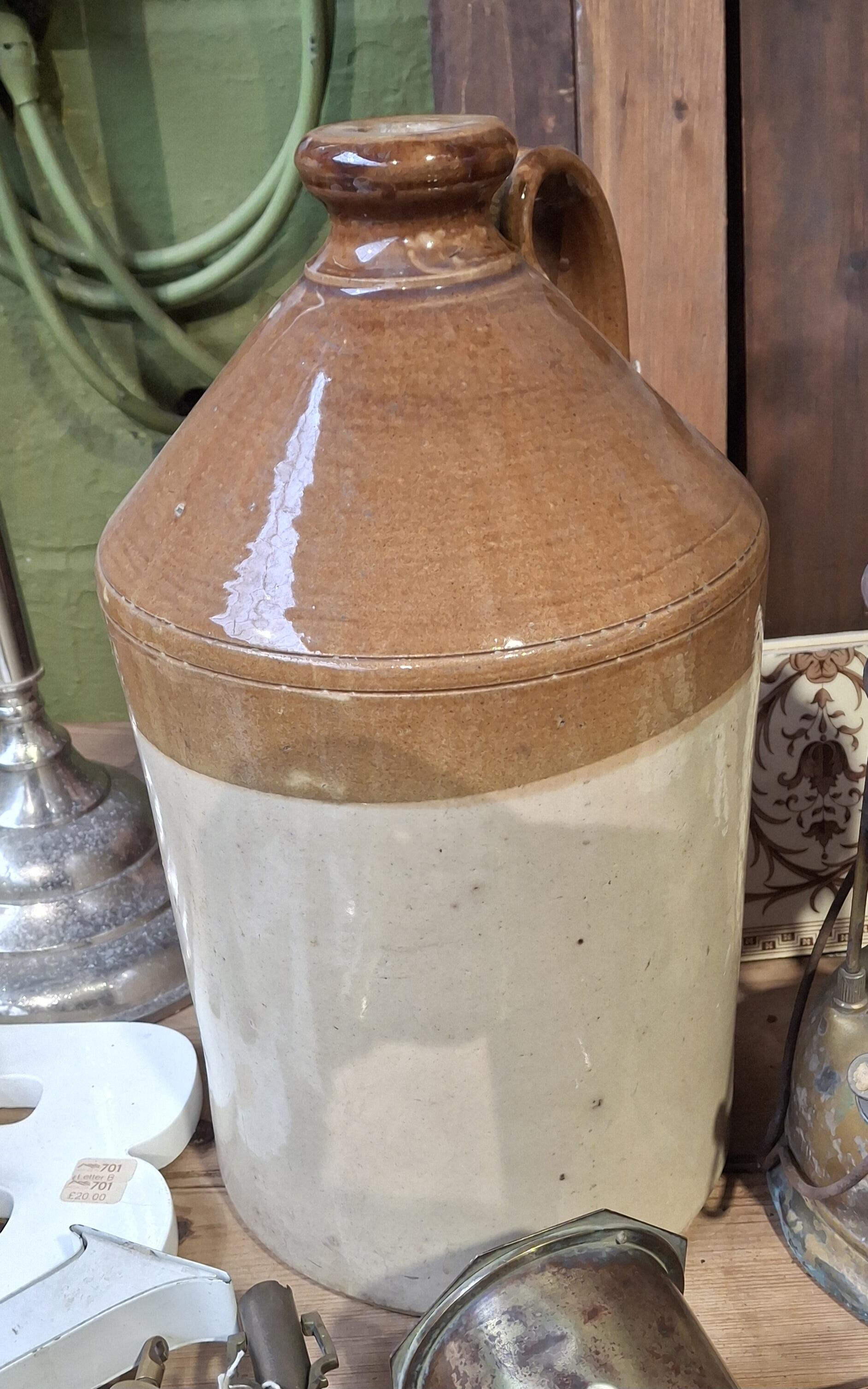 Vintage Demi John Stoneware Beer and Cider Flagons and Bottles