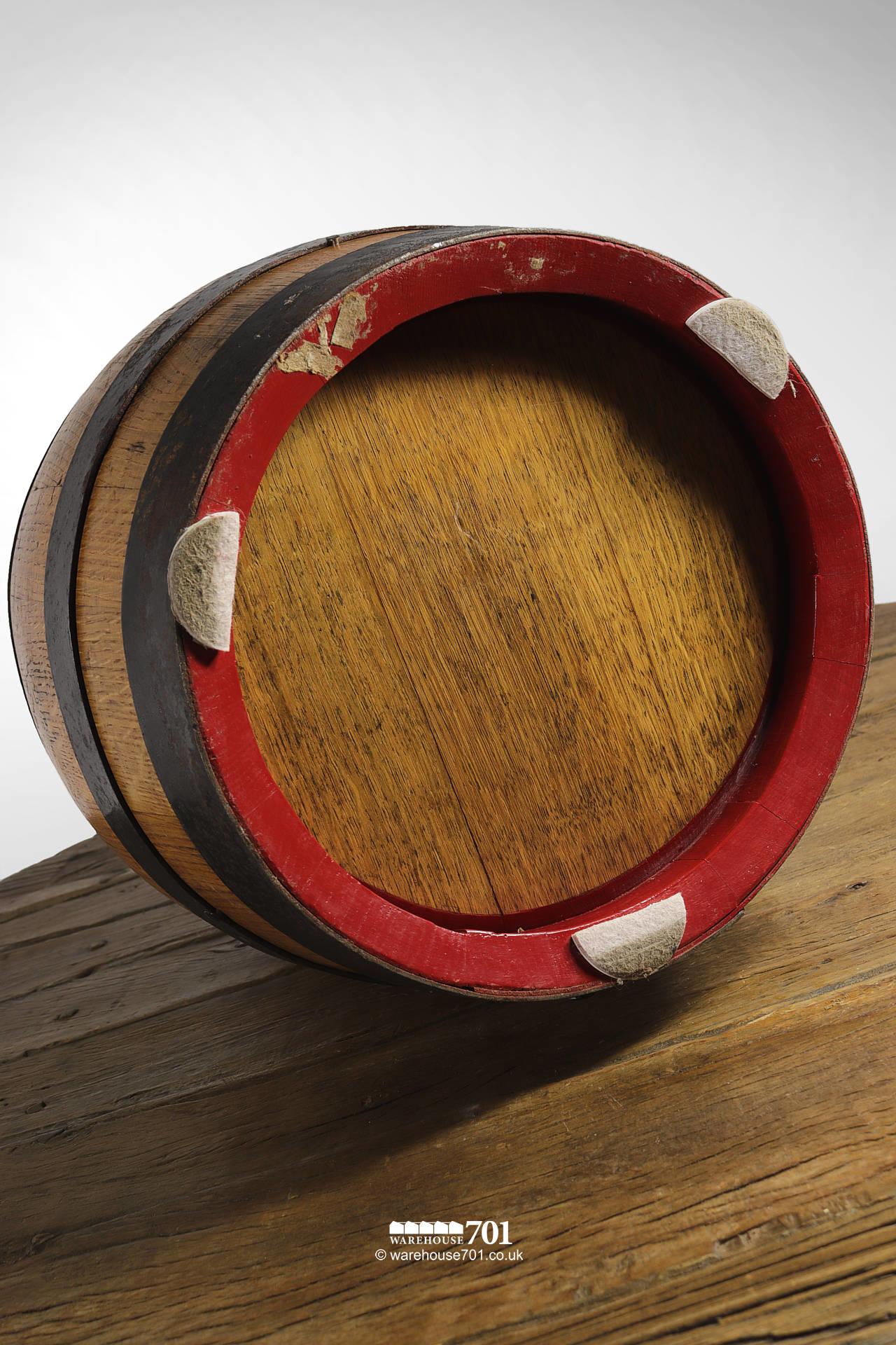 Small Old Hand Coopered Oak Barrel 'Pop Up Pirate' Style Decorative and Functional #4