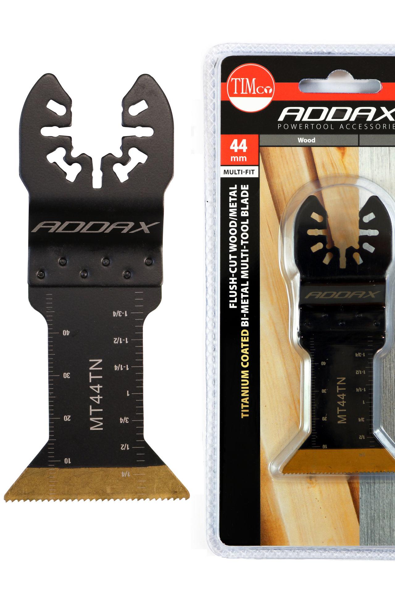 Addax 44mm Multi-Tool Fine Cut Blade - For Wood/Metal - Titanium Coated - Bi-Metal