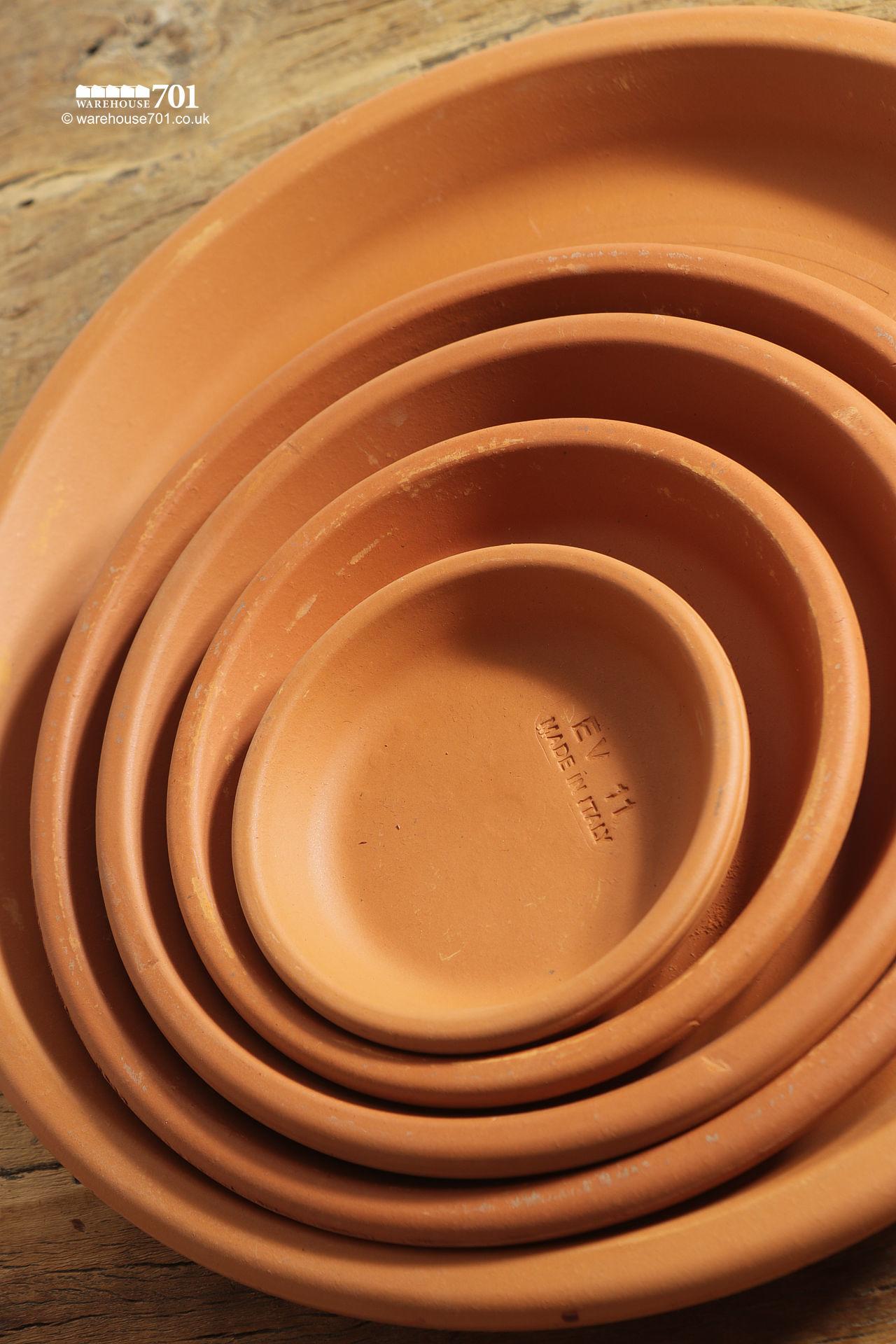 New Assorted Traditional Tuscan Terracotta Saucers for Flower Pots