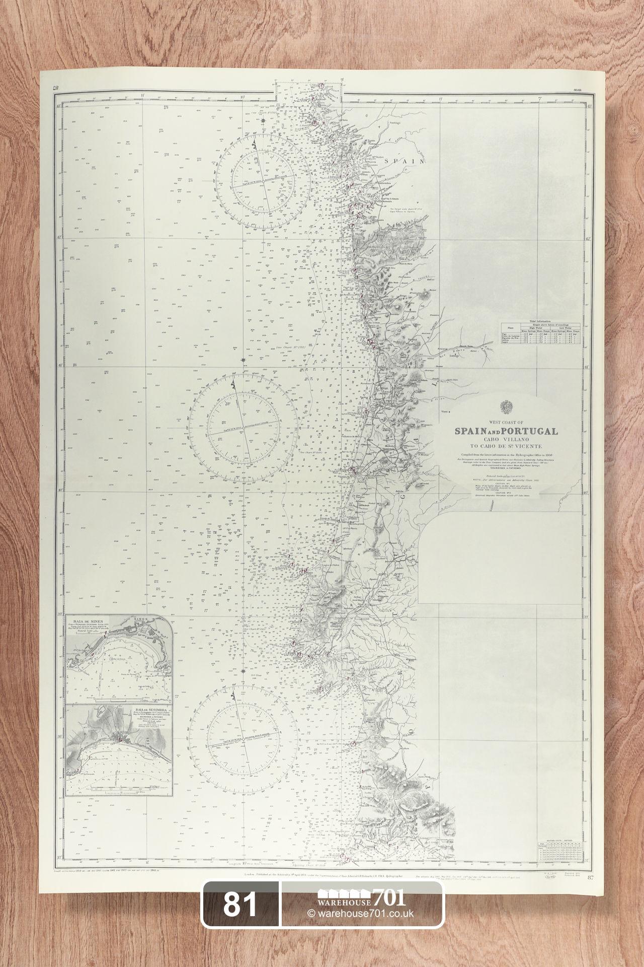 Authentic 1960s Nautical Navigation Charts No's 78-88